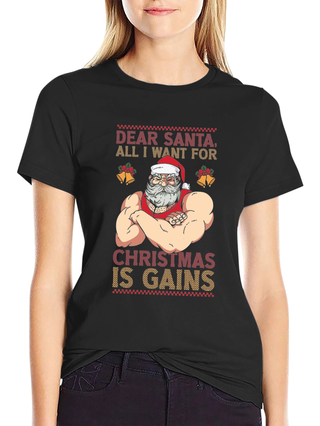Funny Santa Christmas Gains T-Shirt