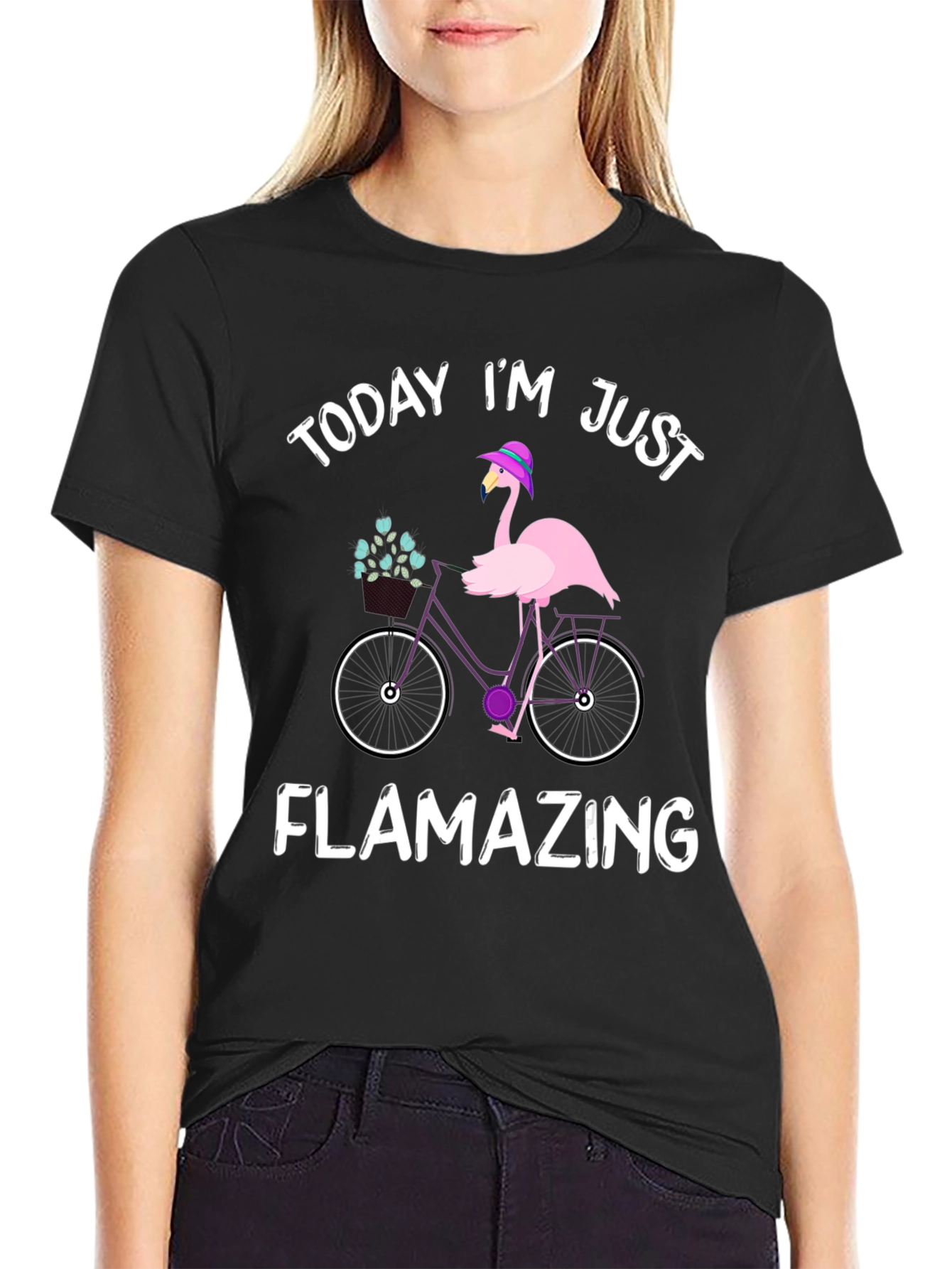 Flamazing Flamingo Bicycle Graphic Tee