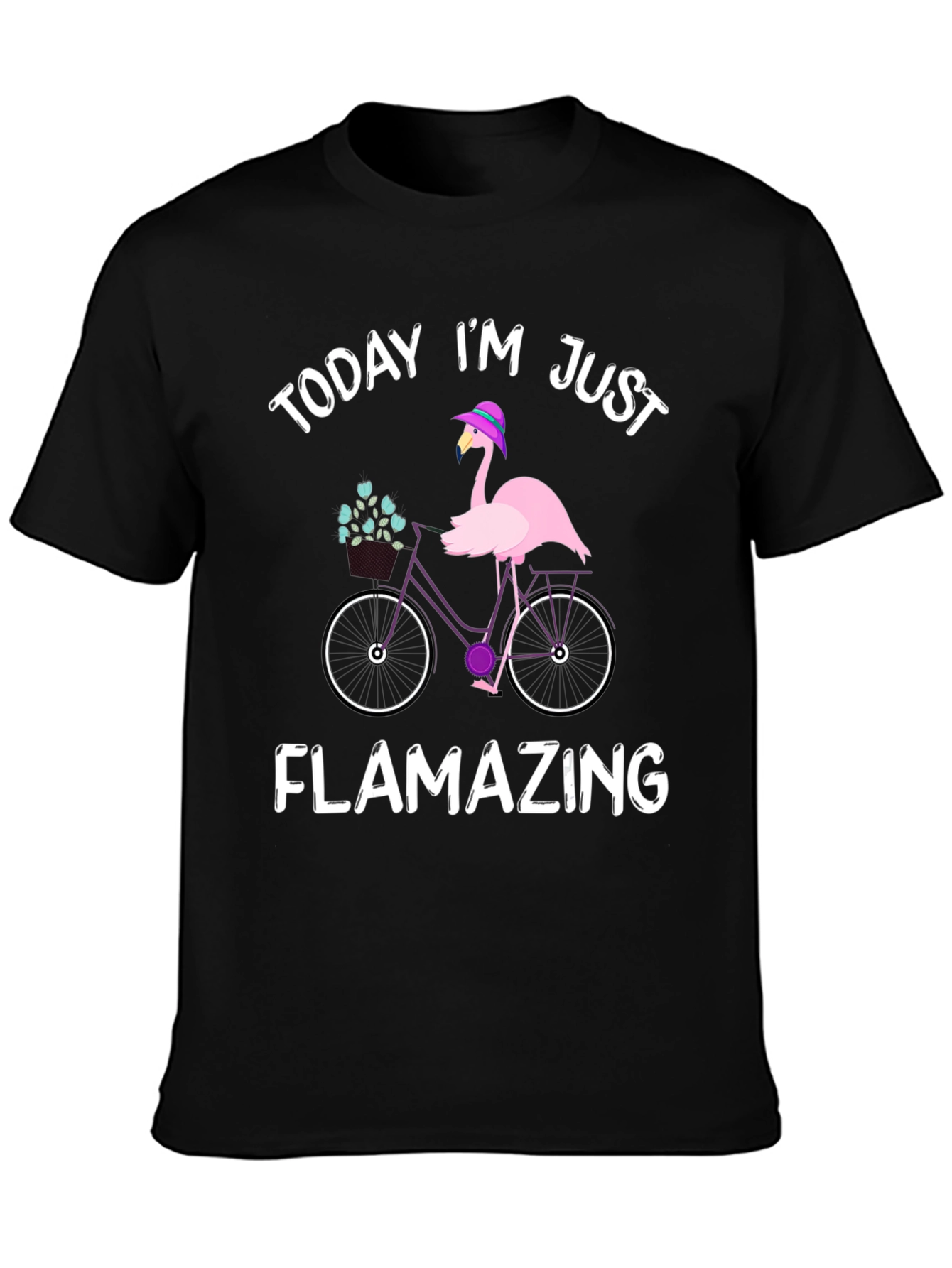 Flamazing Flamingo Bicycle Graphic Tee