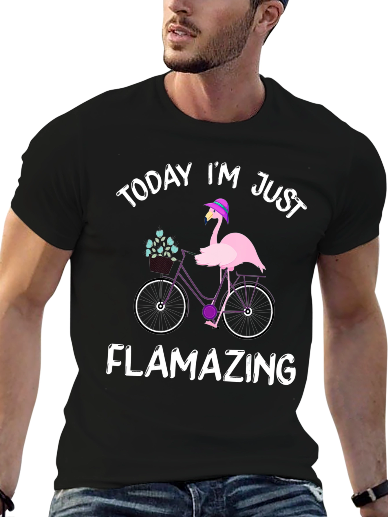 Flamazing Flamingo Bicycle Graphic Tee