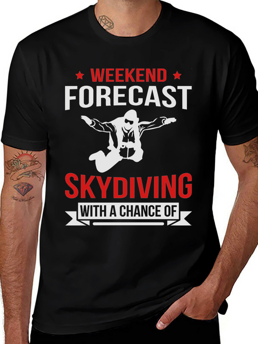 Skydiving Weekend Forecast Graphic Tee