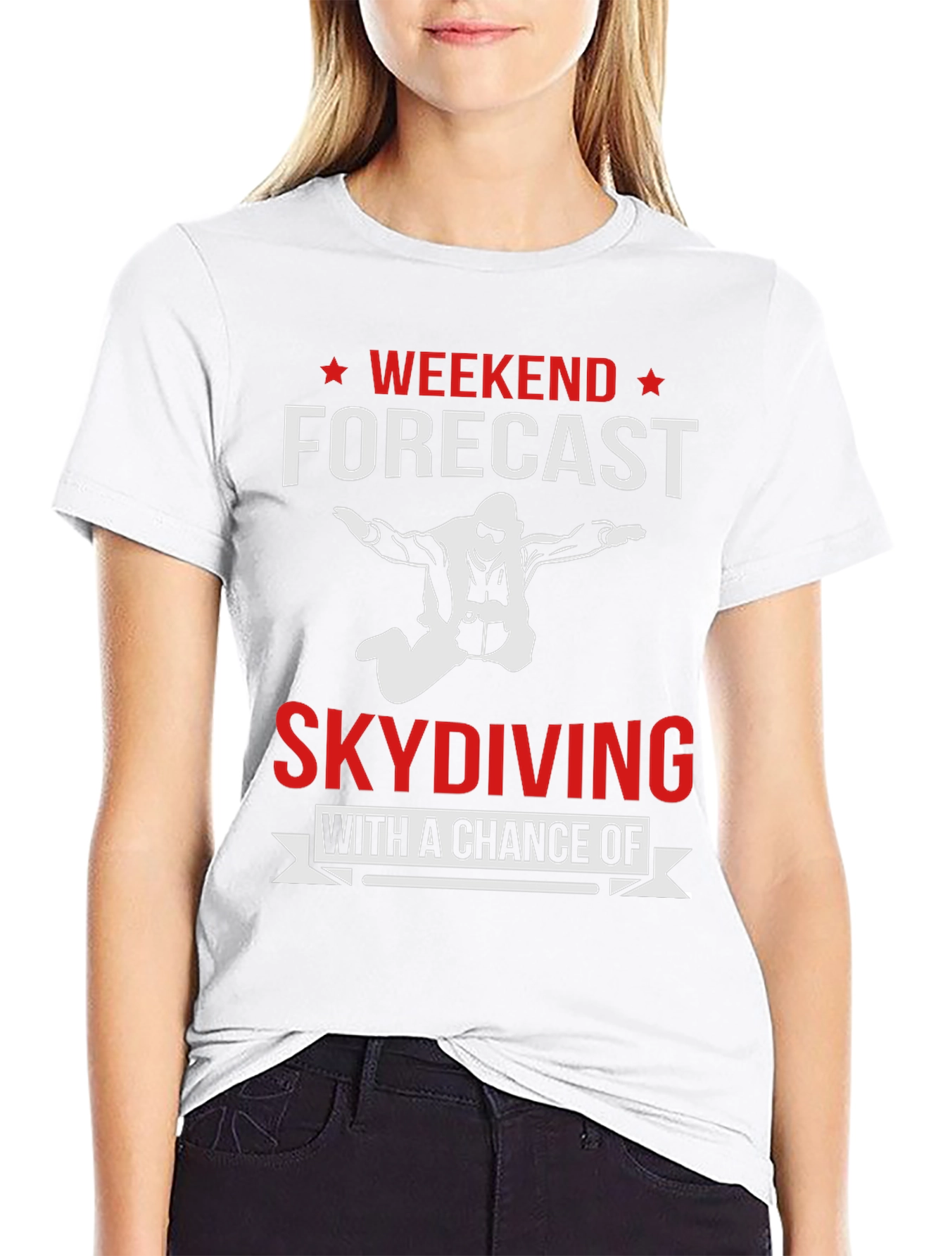 Skydiving Weekend Forecast Graphic Tee