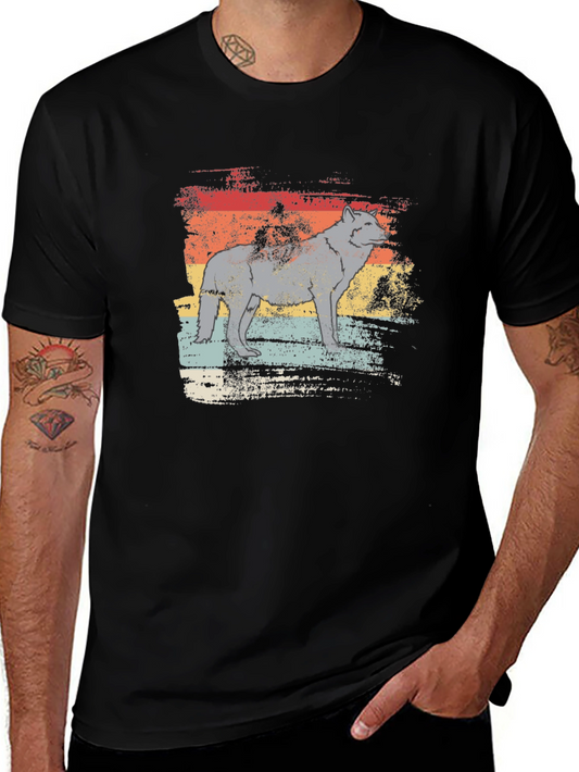 Vintage Wolf Graphic T-Shirt