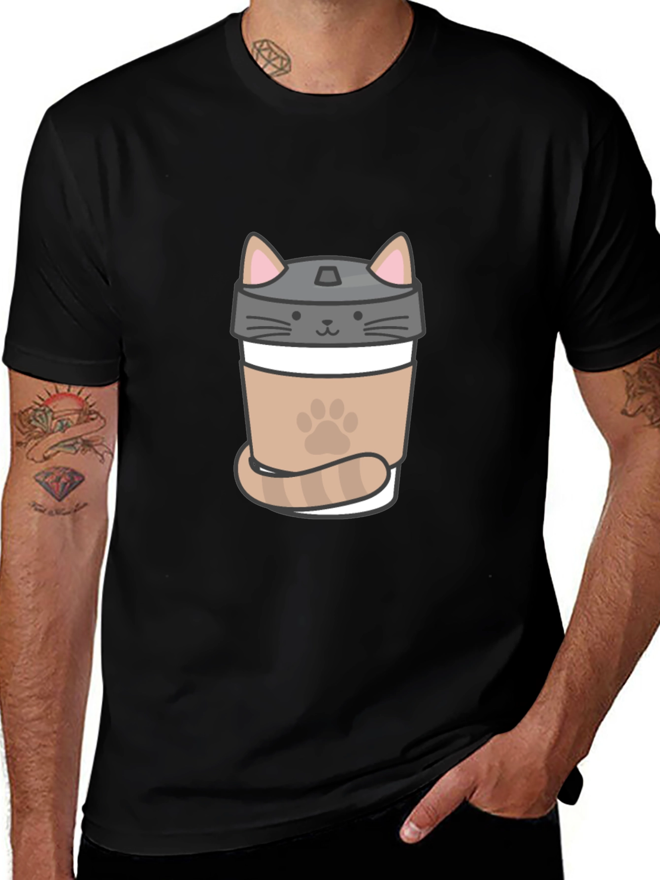 Cat Coffee T-Shirt - Cute Coffee Lover Tee