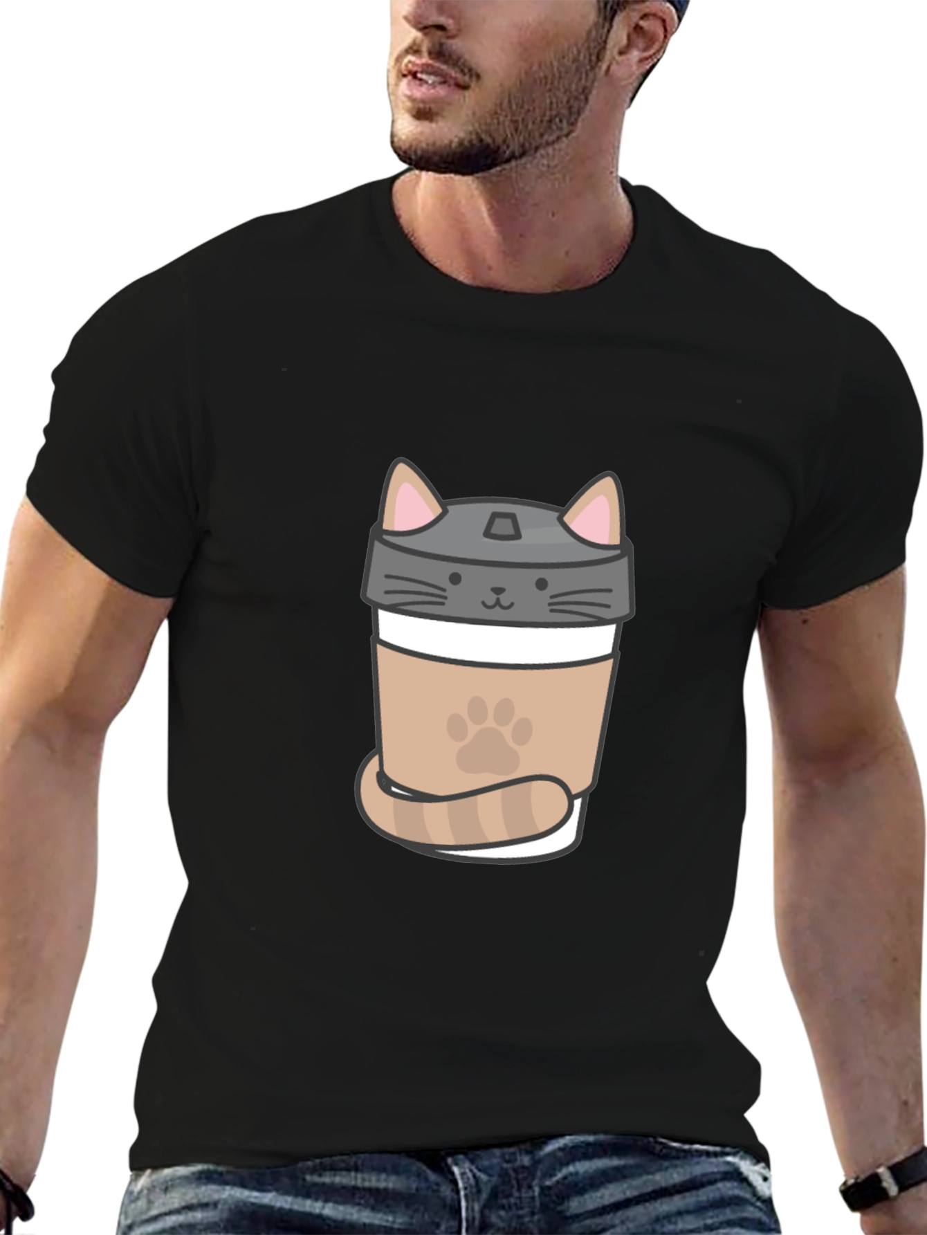 Cat Coffee T-Shirt - Cute Coffee Lover Tee