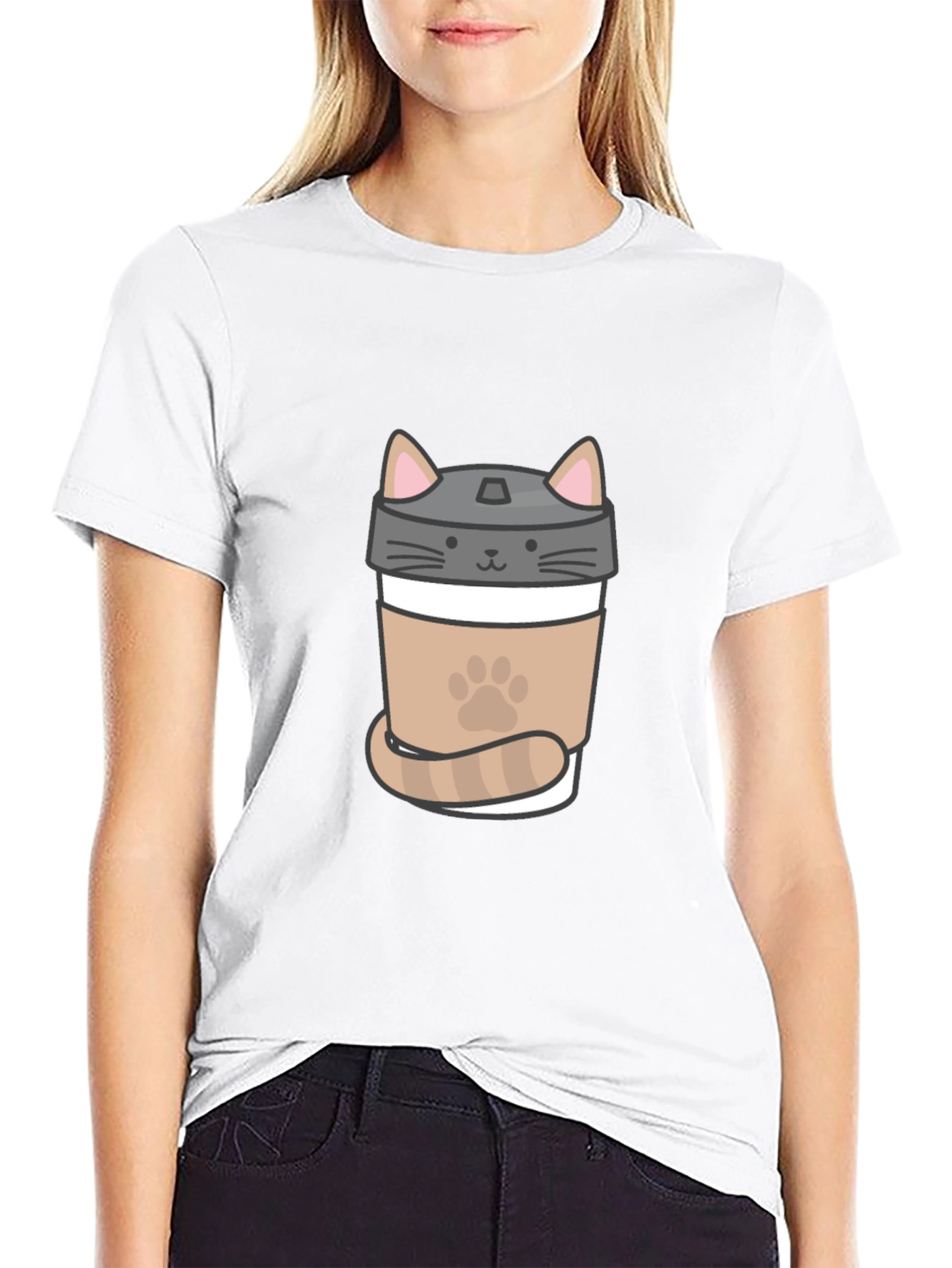 Cat Coffee T-Shirt - Cute Coffee Lover Tee