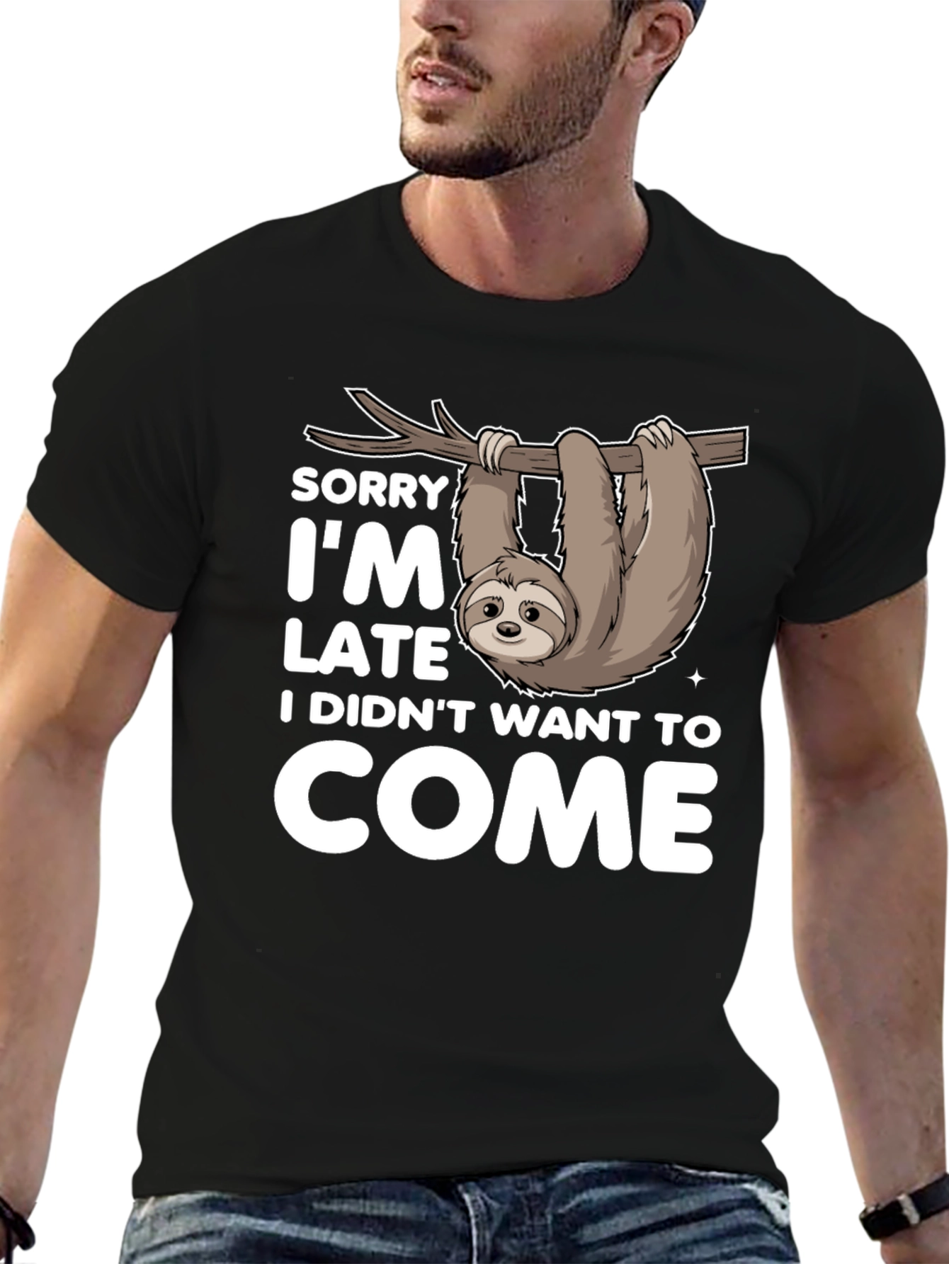 Funny Sloth T-Shirt - Sorry Im Late Tee