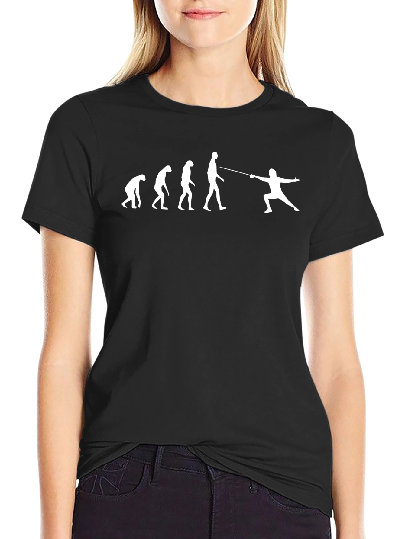 Fencing Evolution Black T-Shirt