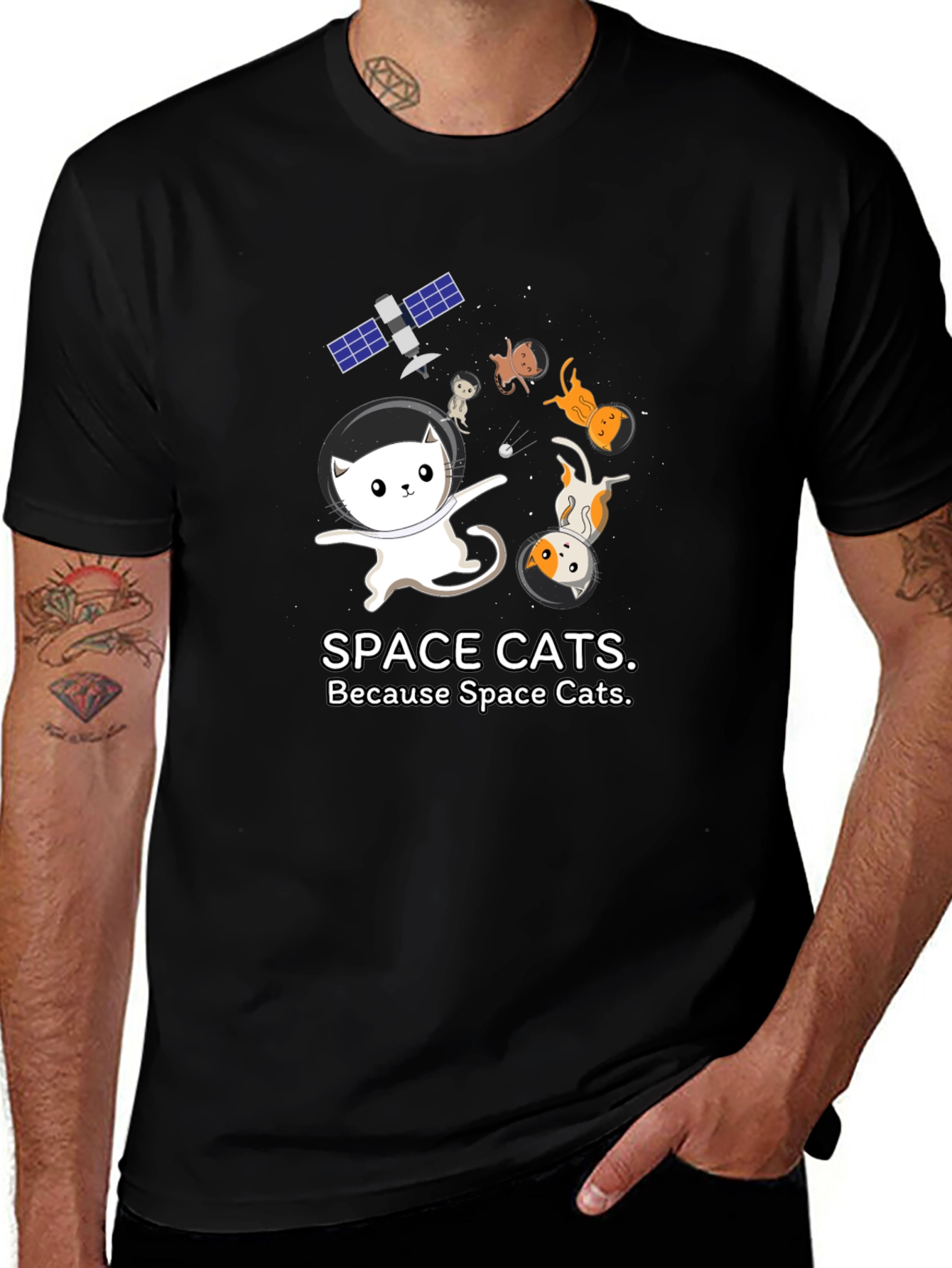 Space Cats T-Shirt - Astronaut Cat Design