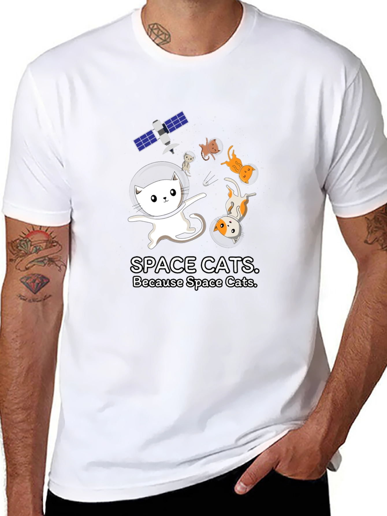 Space Cats T-Shirt - Astronaut Cat Design