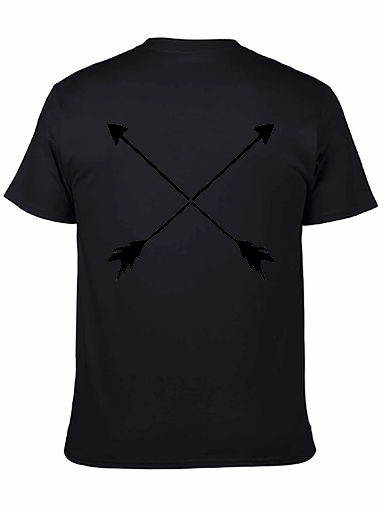 Mens Black Arrow Graphic Tee - Casual Style
