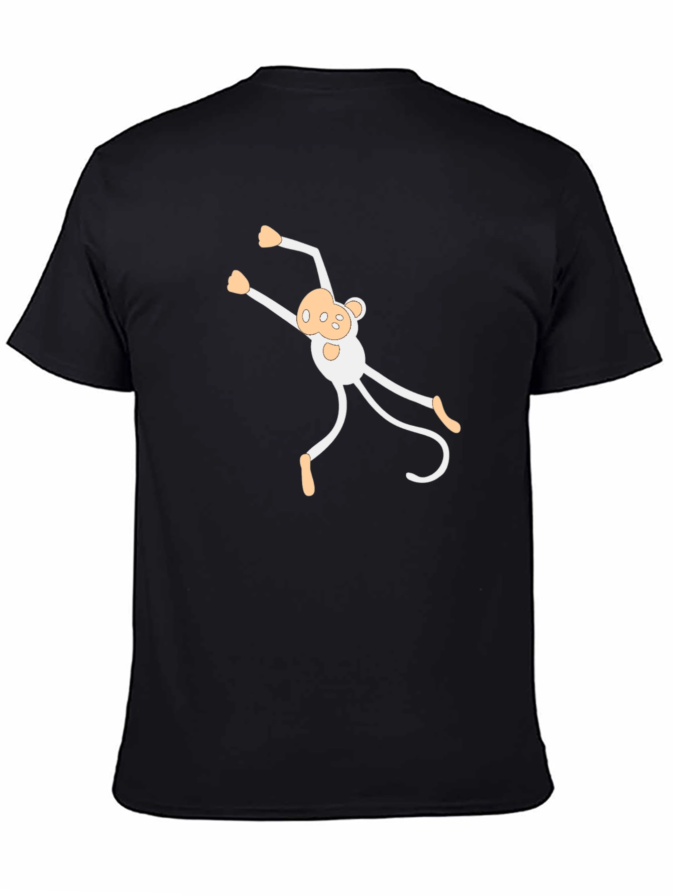 Fun Monkey Graphic Tee - Black Cotton Comfort