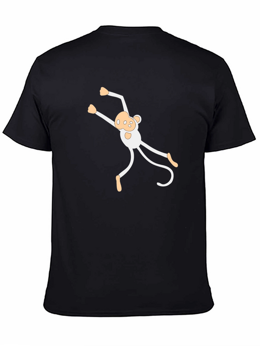 Fun Monkey Graphic Tee - Black Cotton Comfort