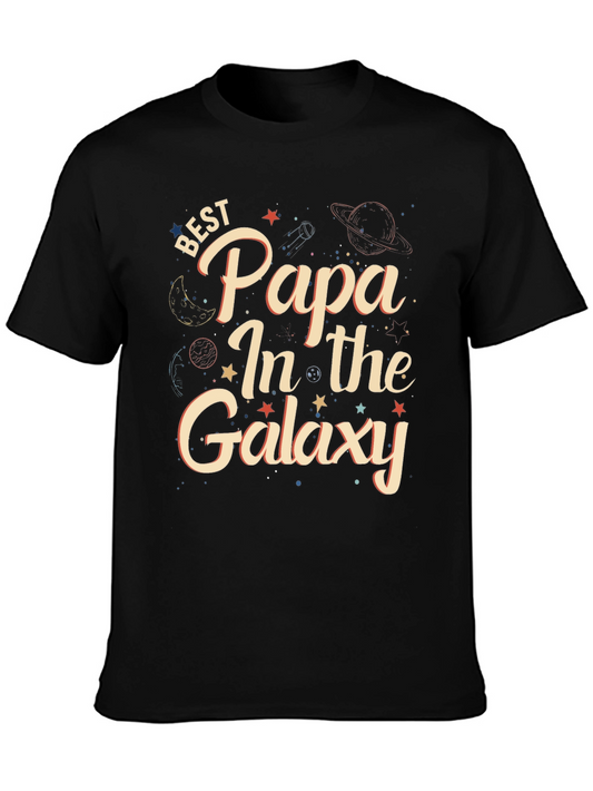 Best Papa In The Galaxy Graphic T-Shirt
