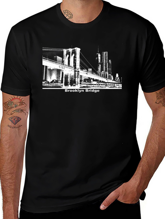 Brooklyn Bridge Graphic Tee - Black