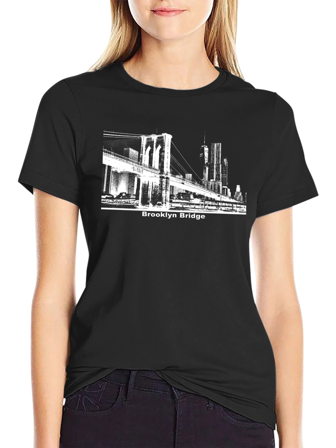 Brooklyn Bridge Graphic Tee - Black