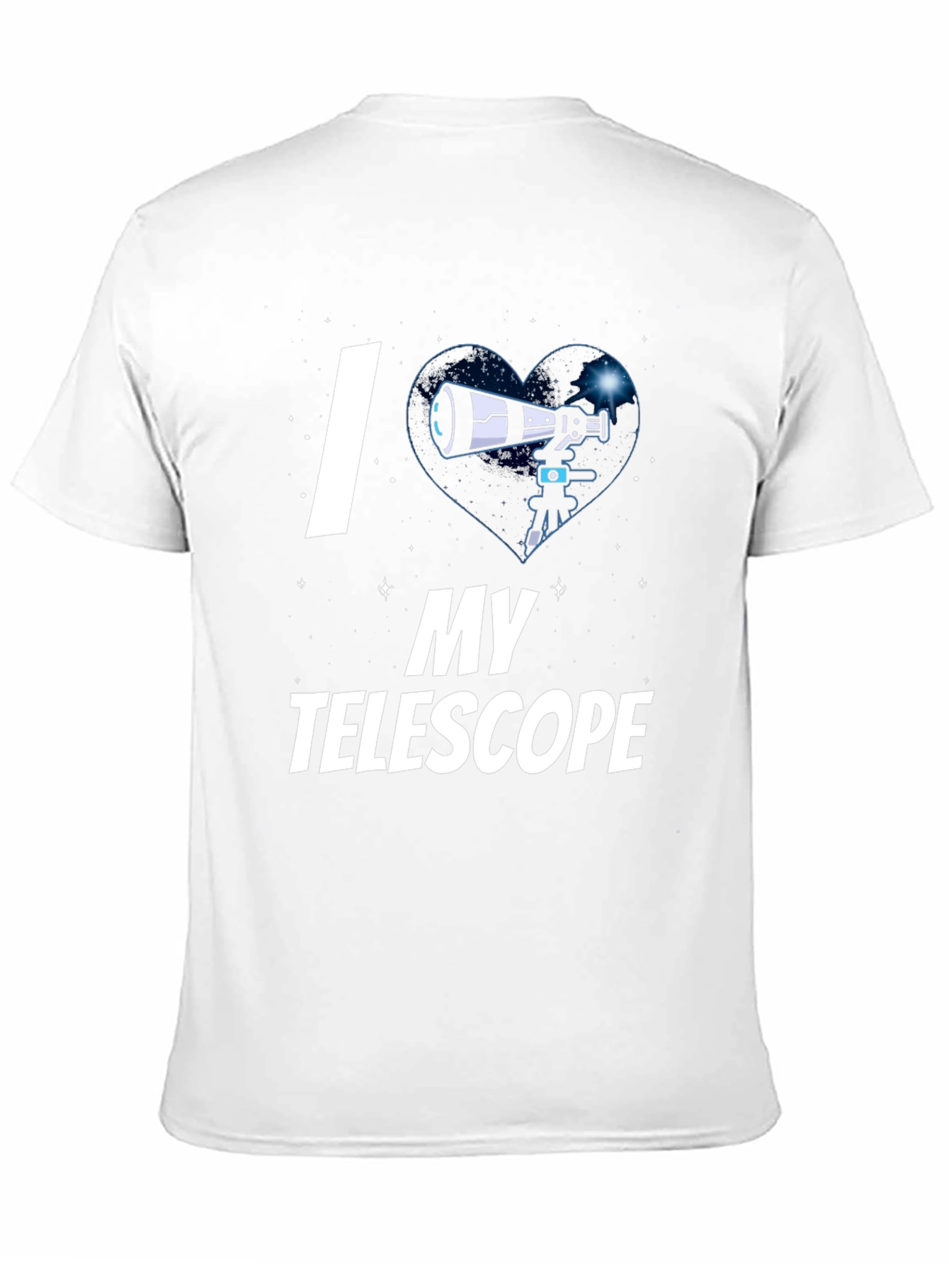 I Heart My Telescope Black Graphic Tee