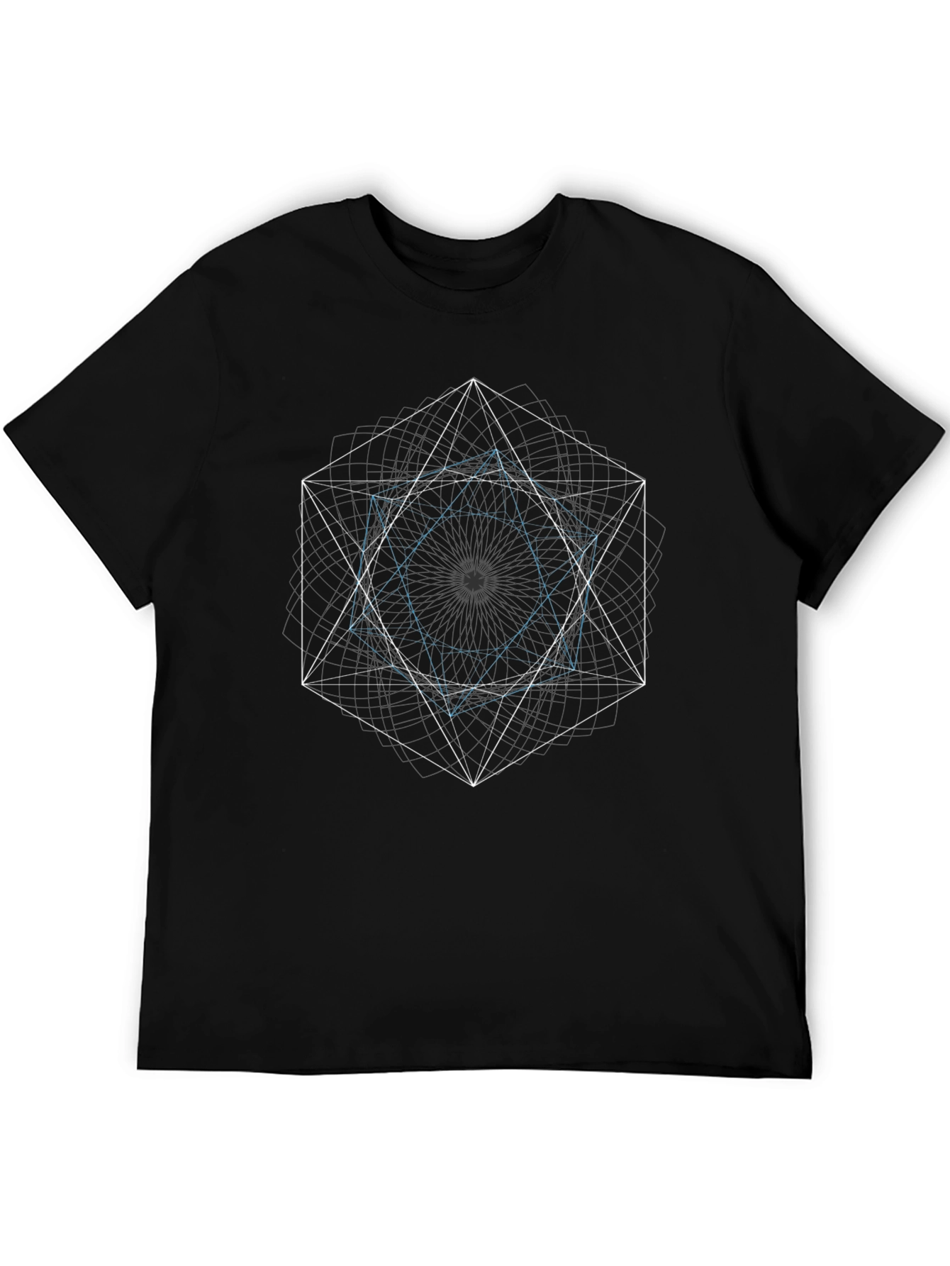 Geometric Design Black T-Shirt