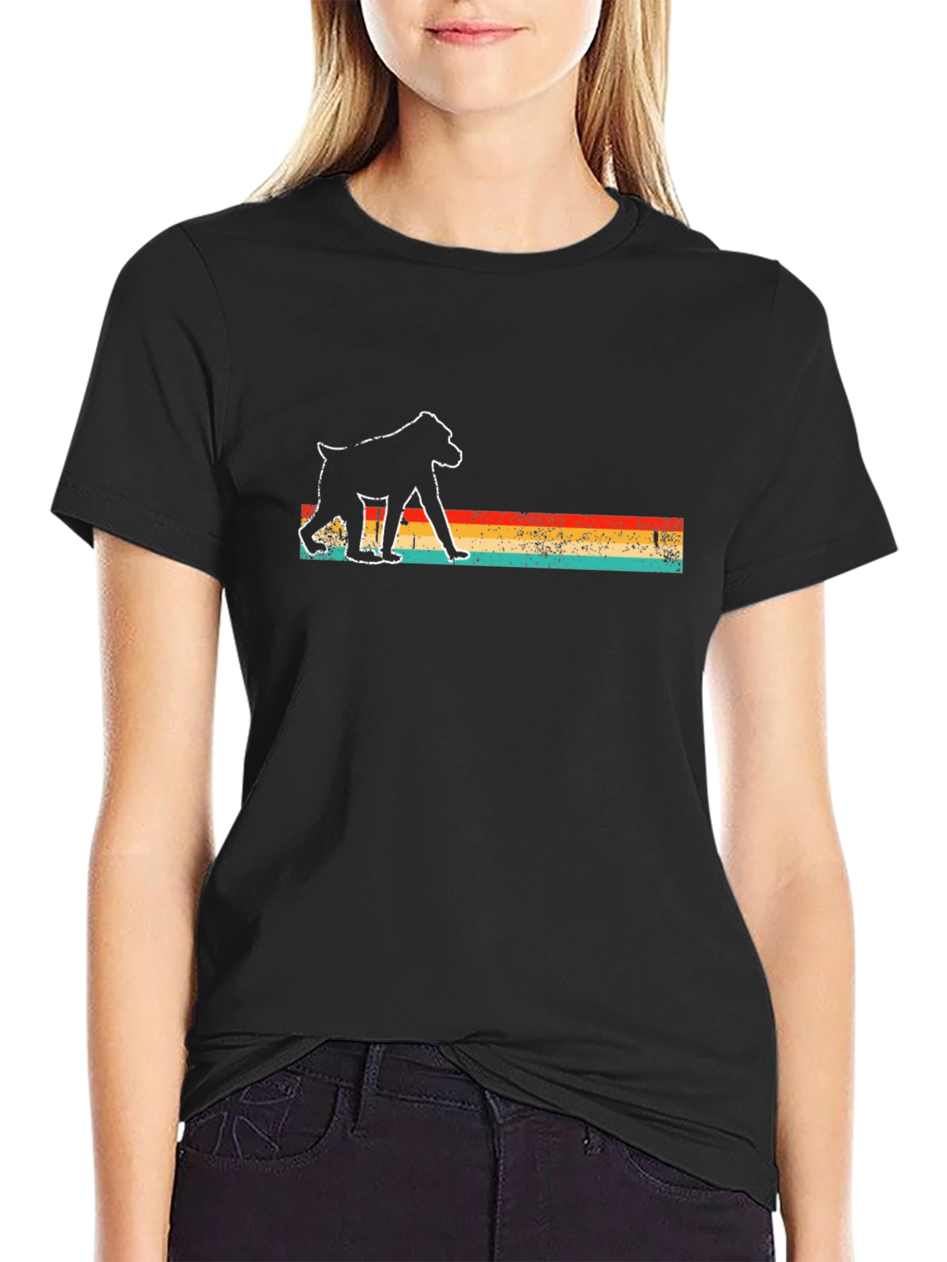 Retro Baboon Graphic T-Shirt