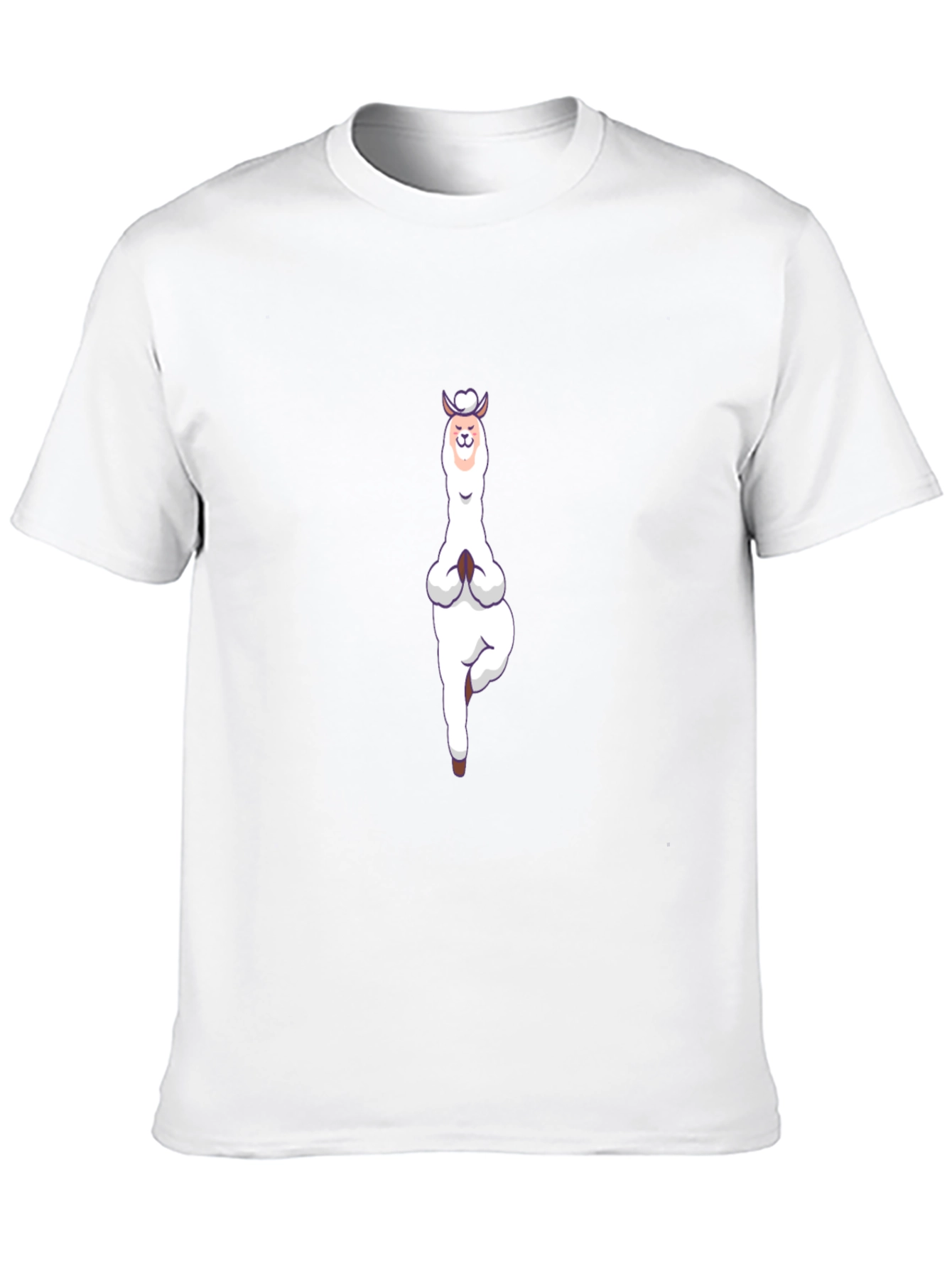 Yoga Llama Graphic Tee - Black Cotton T-Shirt