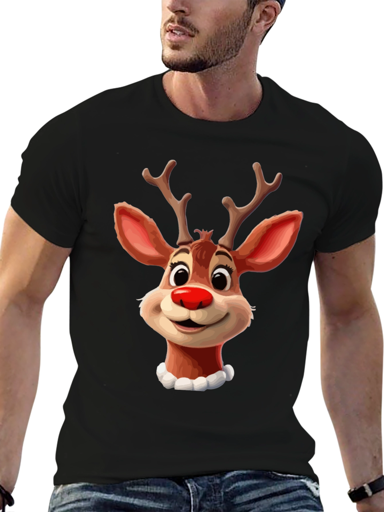 Festive Reindeer Graphic Tee