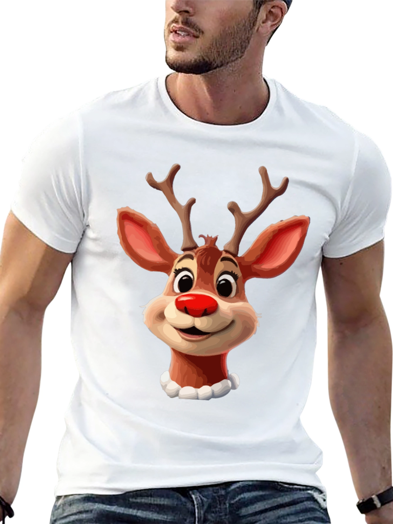 Festive Reindeer Graphic Tee