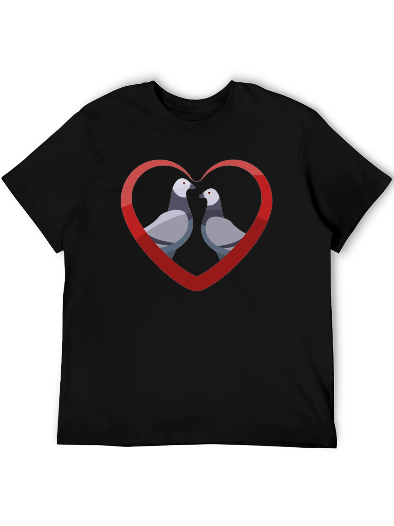 Pigeon Love Graphic Tee - Mens Black T-Shirt