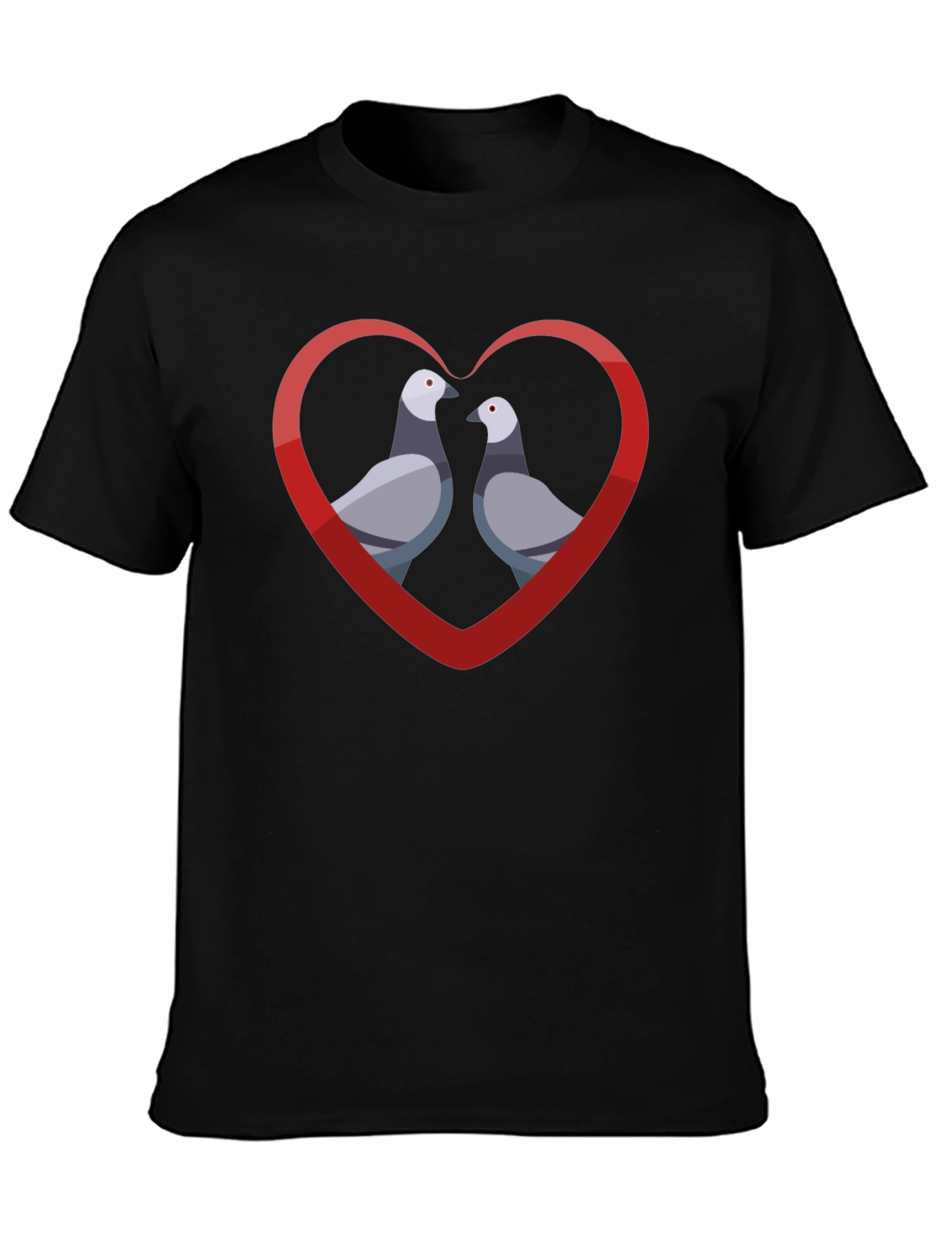Pigeon Love Graphic Tee - Mens Black T-Shirt