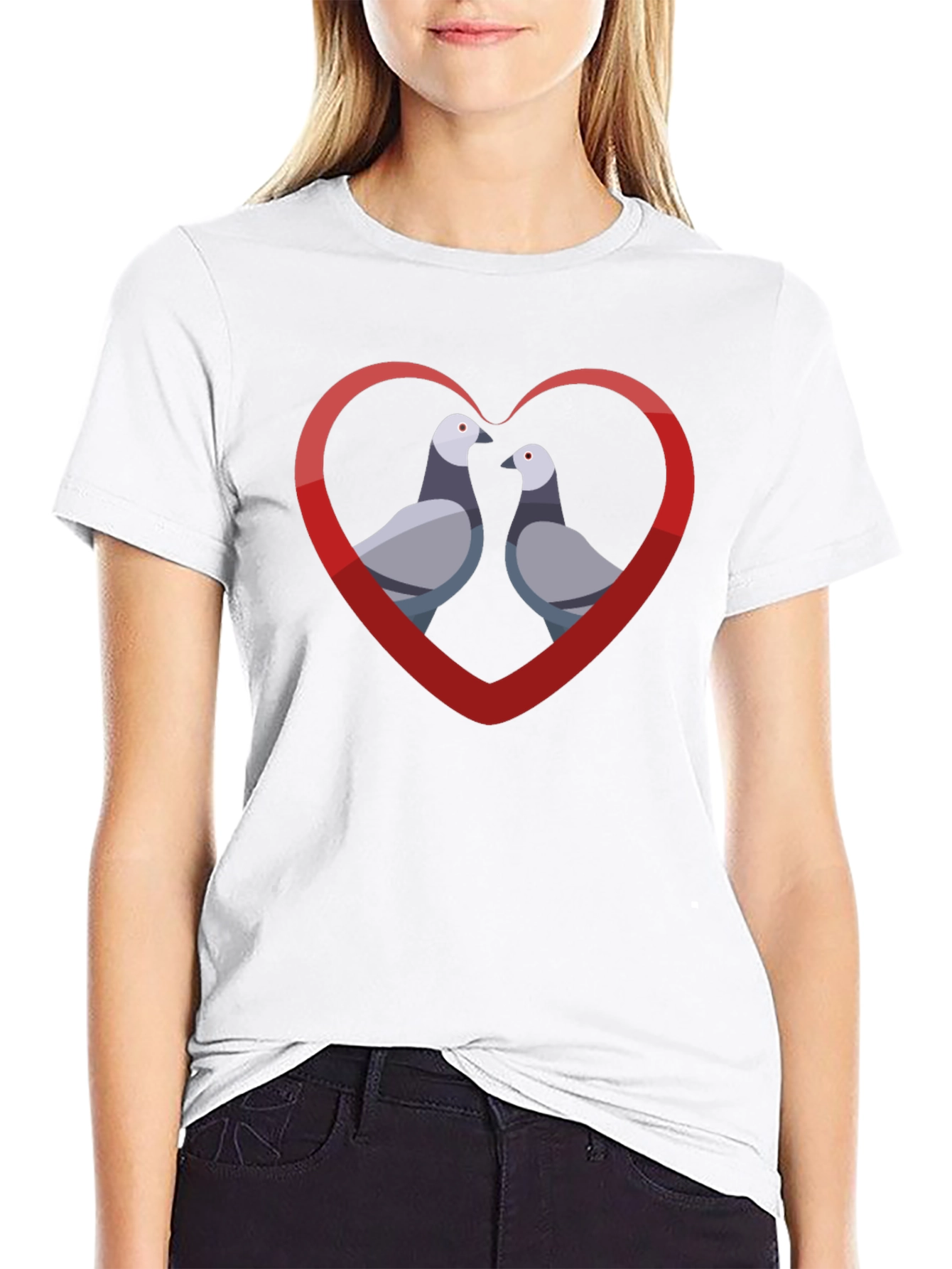 Pigeon Love Graphic Tee - Mens Black T-Shirt