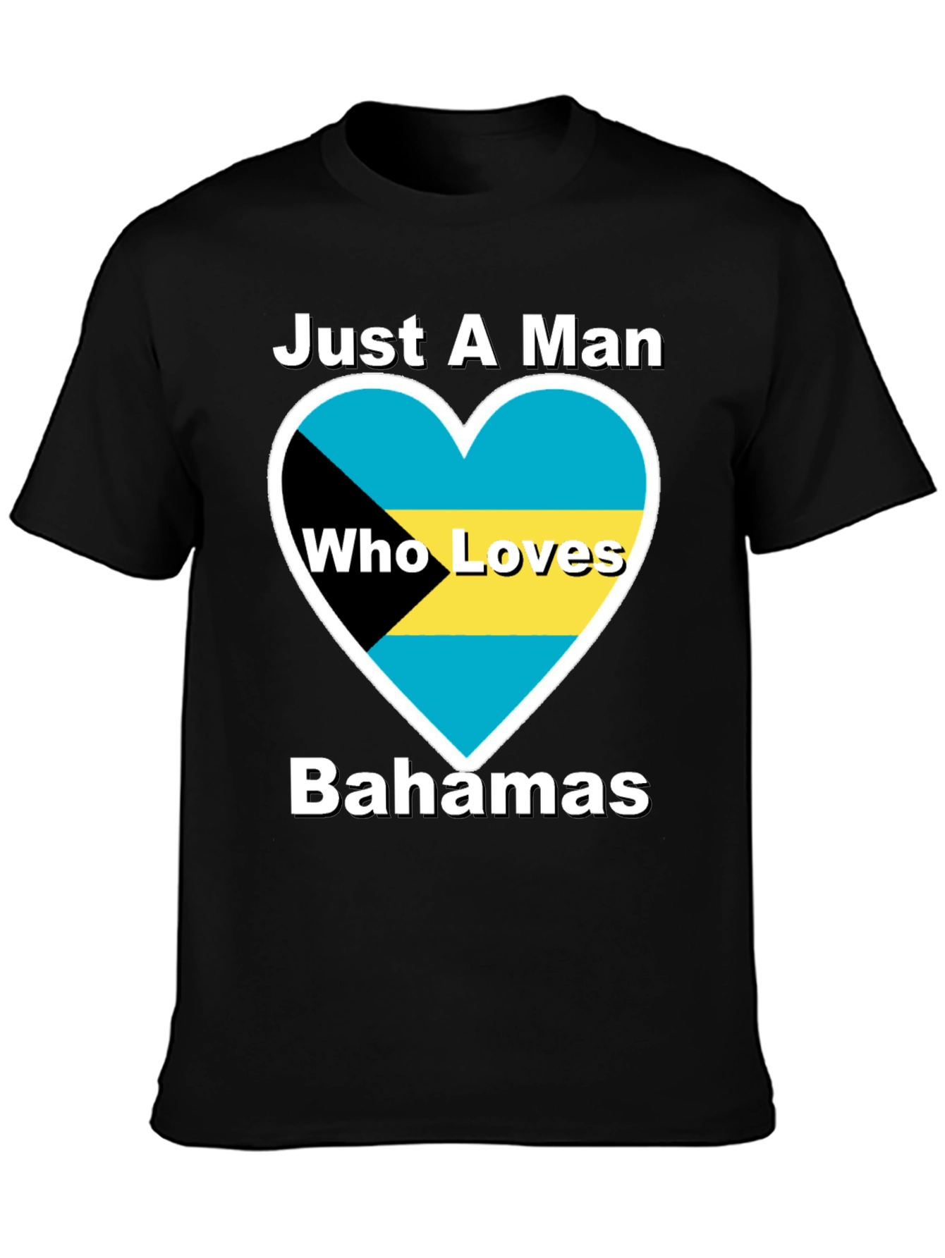 Bahamas Lover T-Shirt - Mens Black Tee