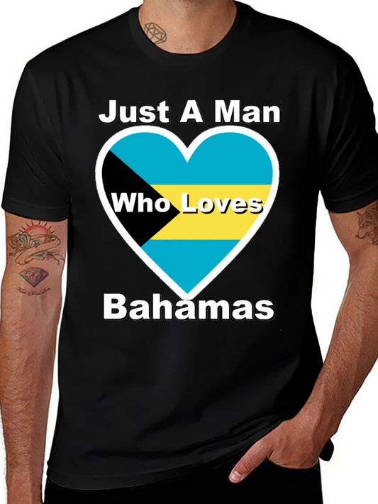 Bahamas Lover T-Shirt - Mens Black Tee