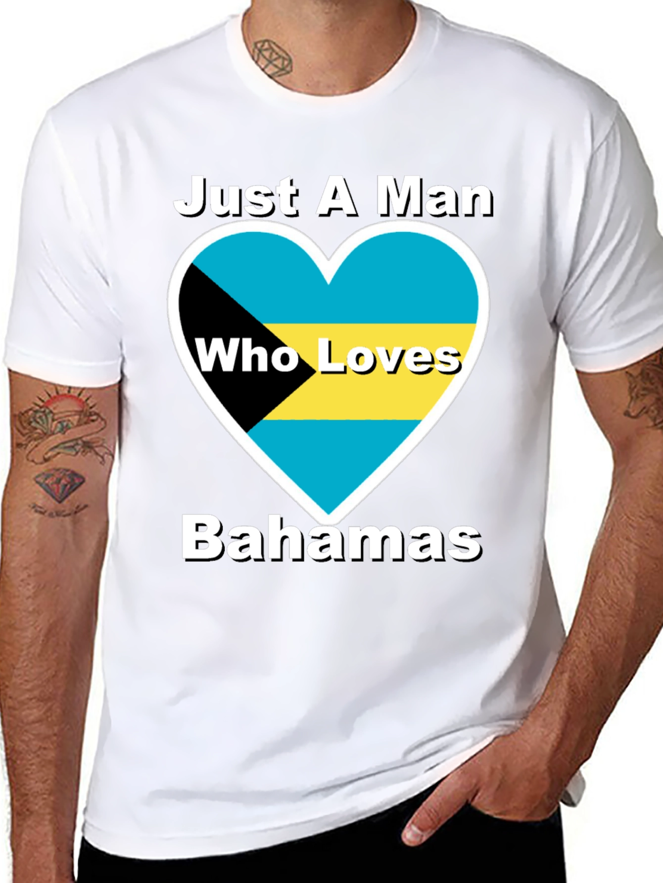 Bahamas Lover T-Shirt - Mens Black Tee