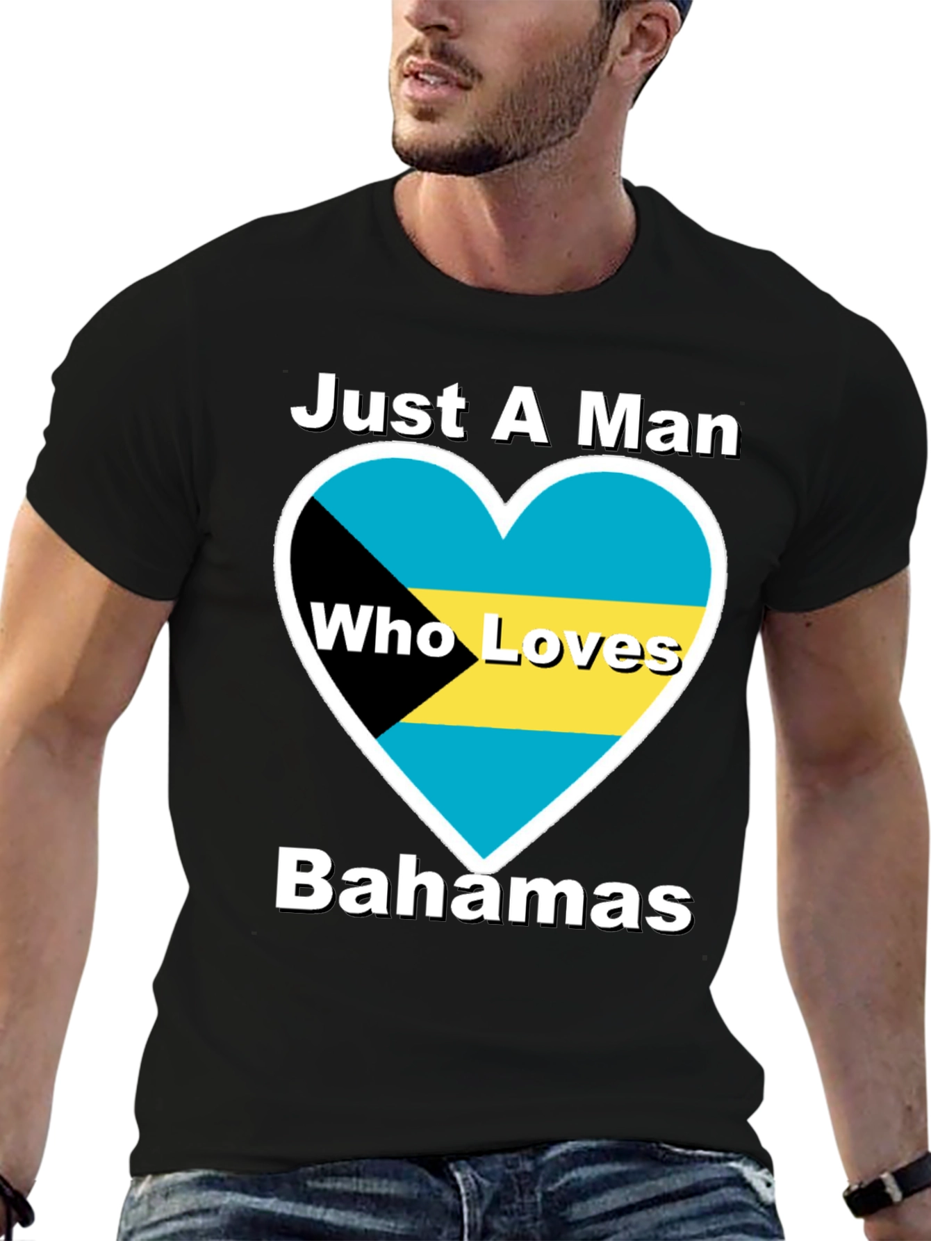 Bahamas Lover T-Shirt - Mens Black Tee