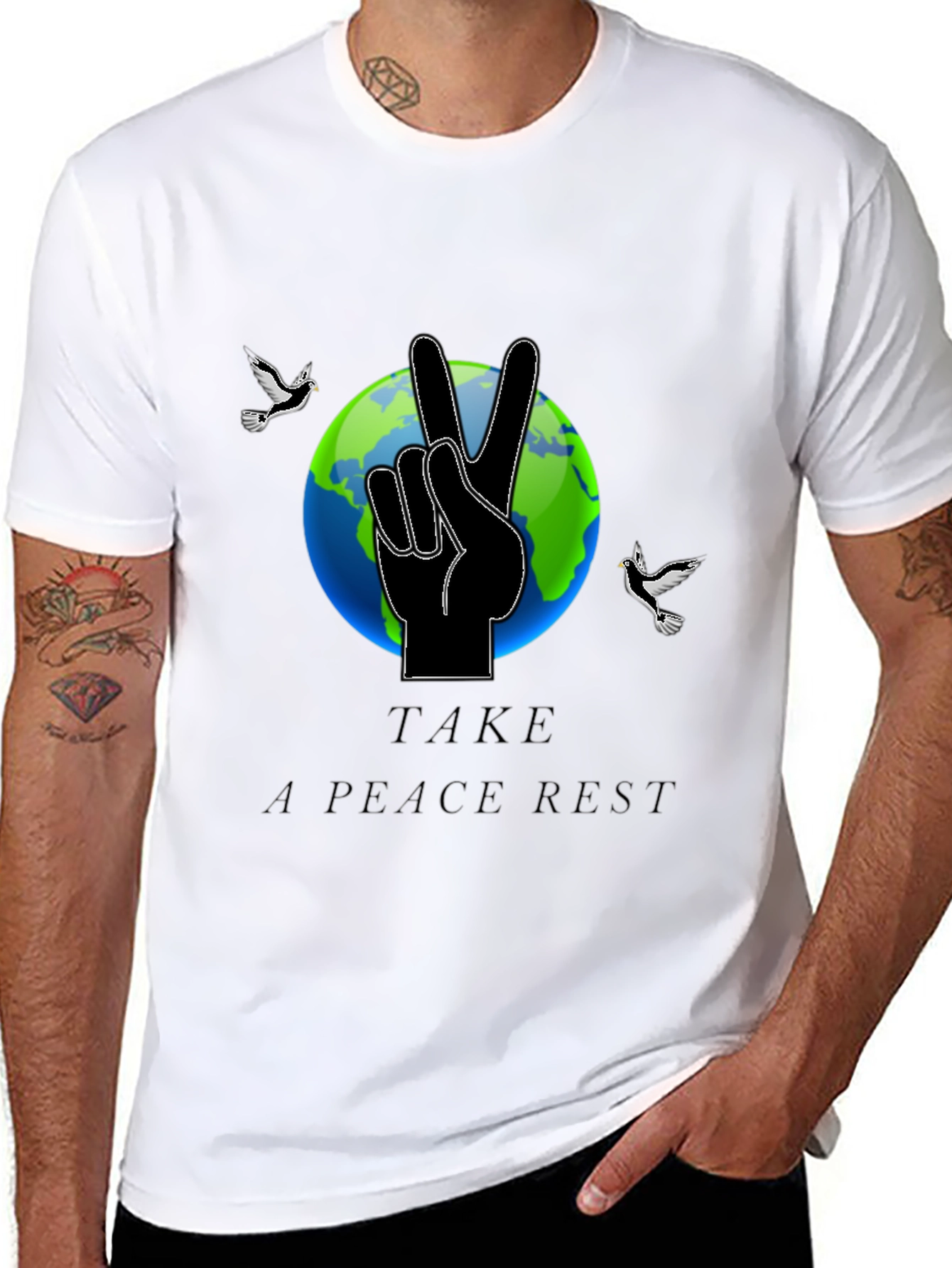 Peaceful Earth Graphic Tee - Relax & Reconnect