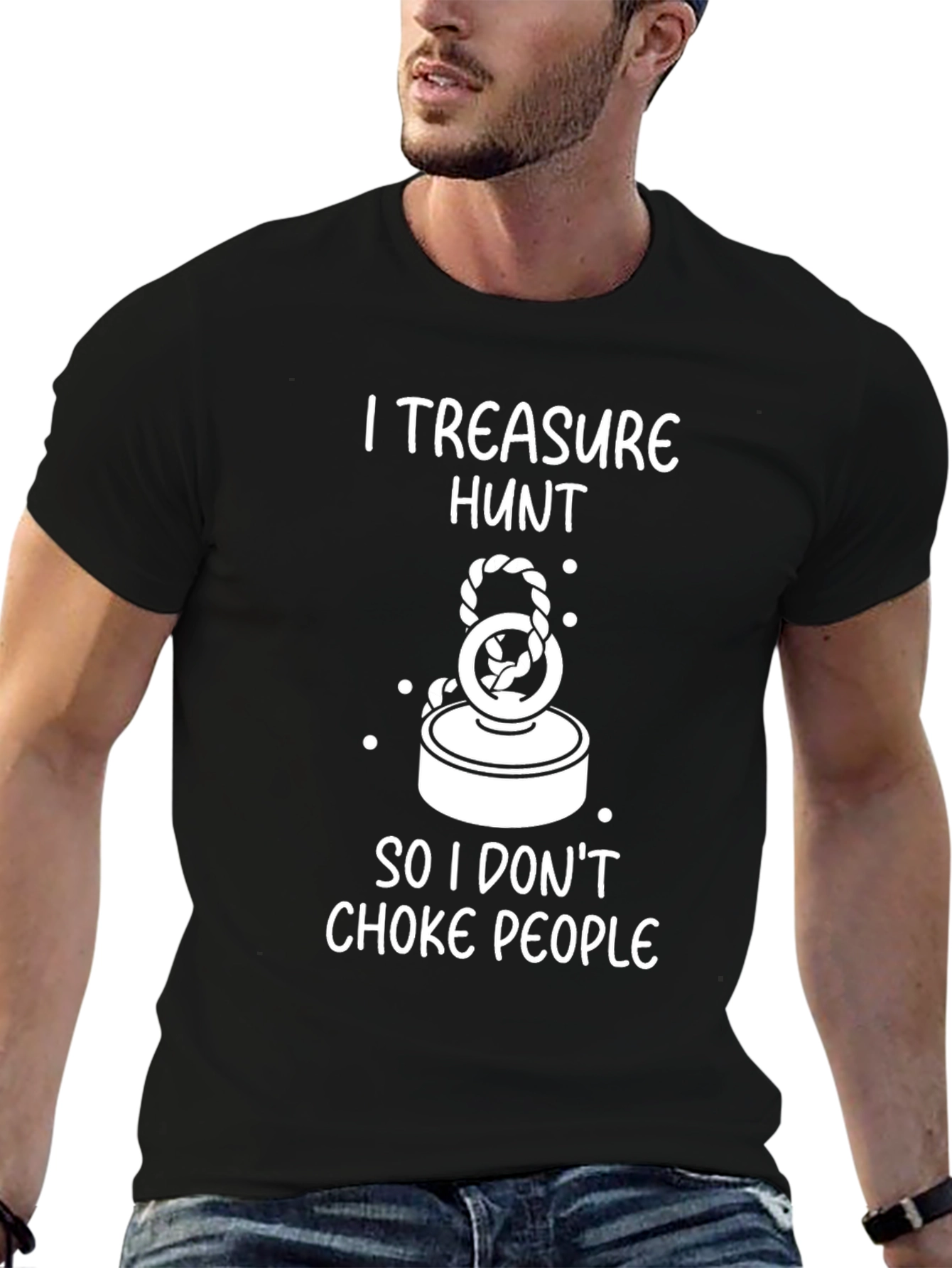 I Treasure Hunt Funny Magnet Fishing T-Shirt