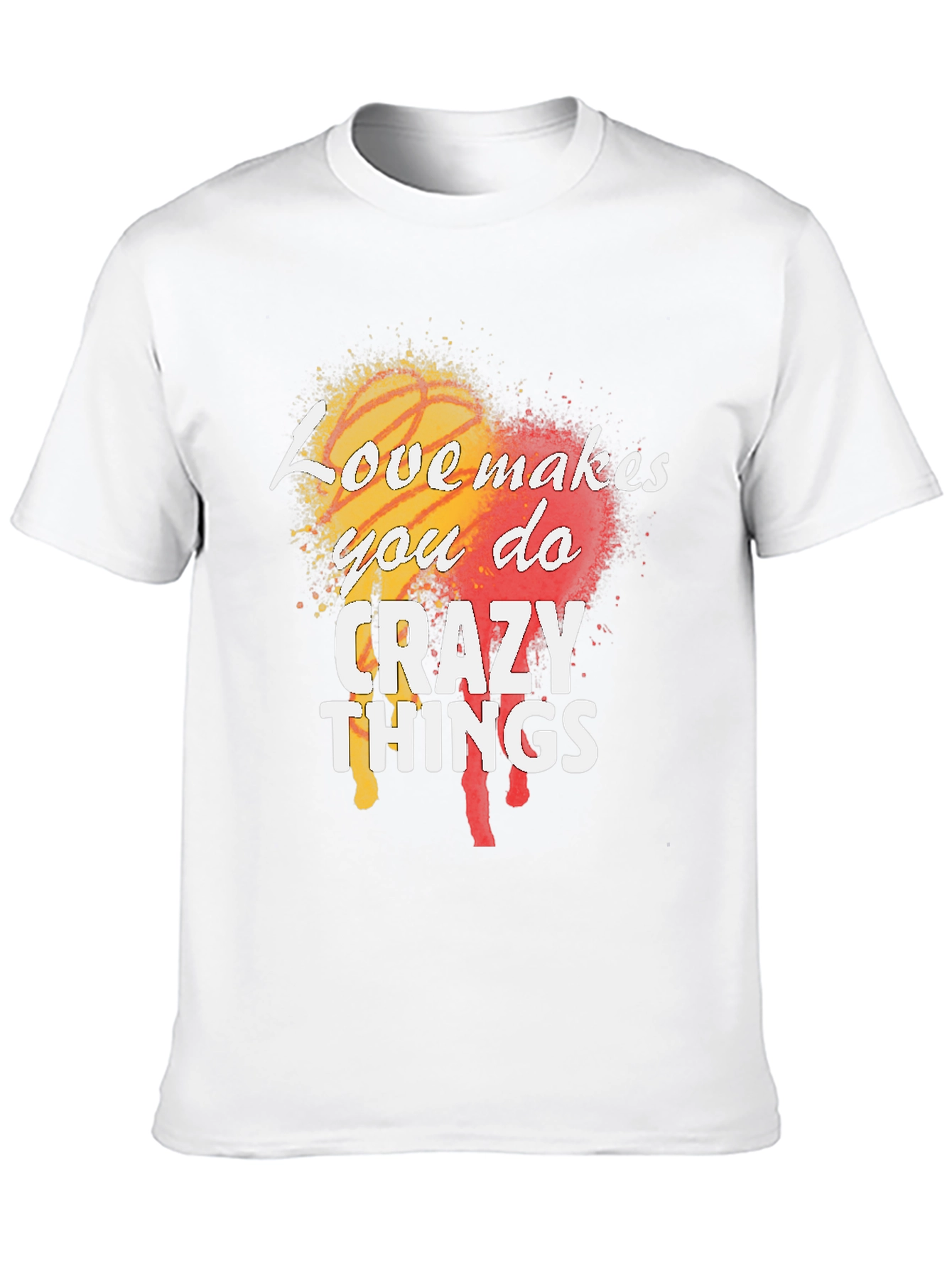 Love Makes You Do Crazy Things Mens Black T-Shirt