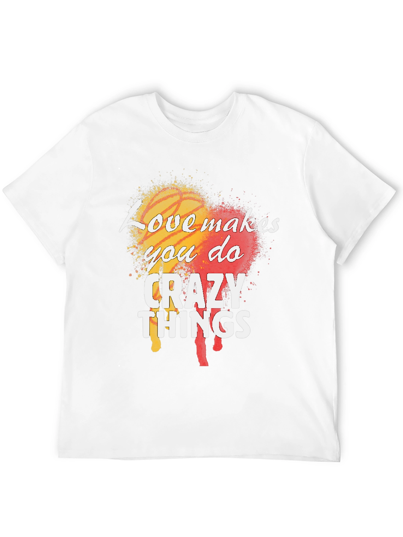 Love Makes You Do Crazy Things Mens Black T-Shirt