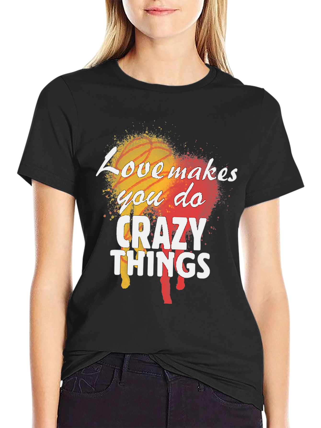 Love Makes You Do Crazy Things Mens Black T-Shirt