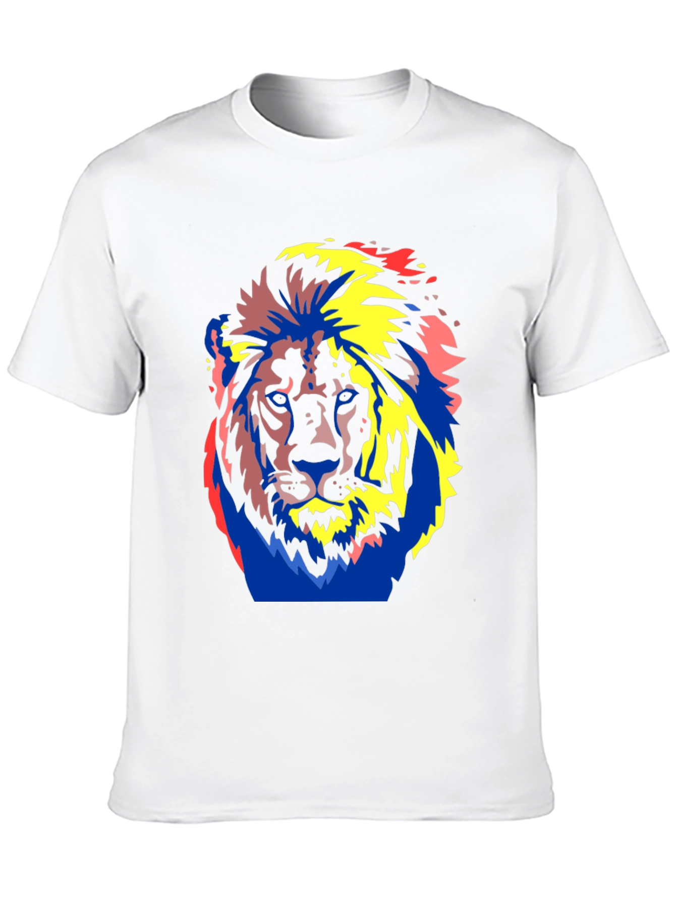 Bold Lion Graphic Tee - Black Cotton T-Shirt