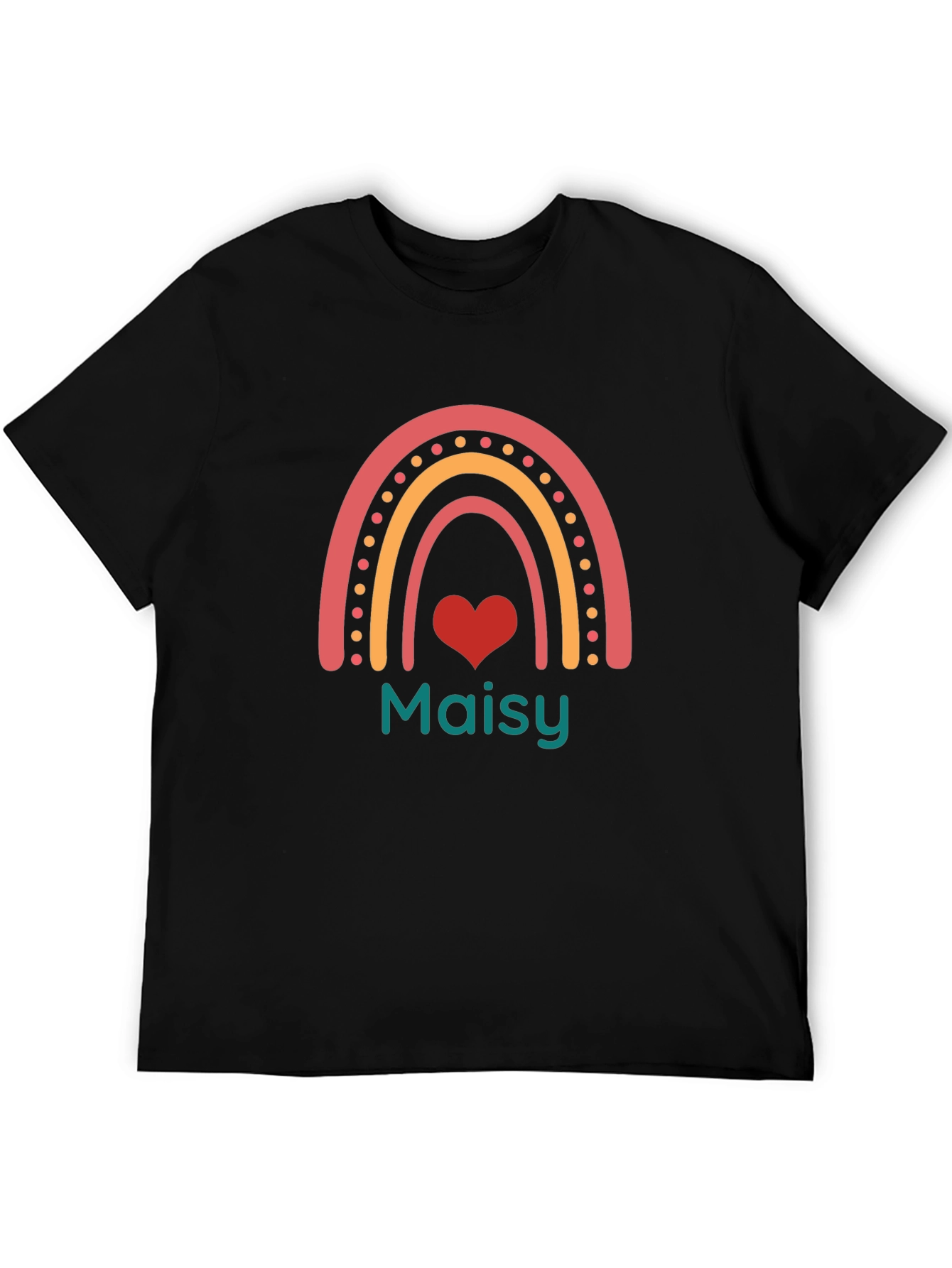 Maisy Rainbow Heart Personalized T-Shirt