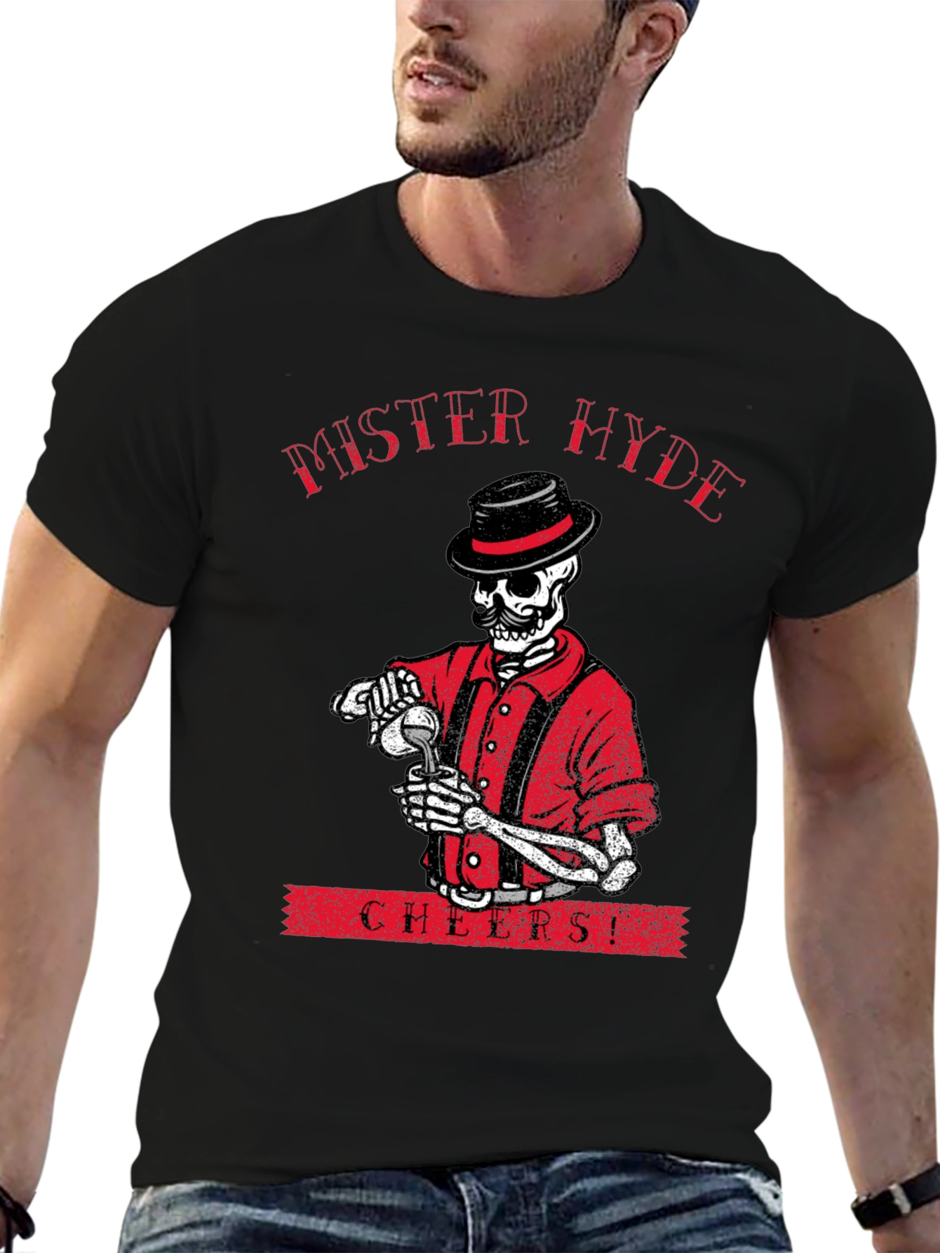 Mister Hyde Skeleton Graphic Tee - Cheers!