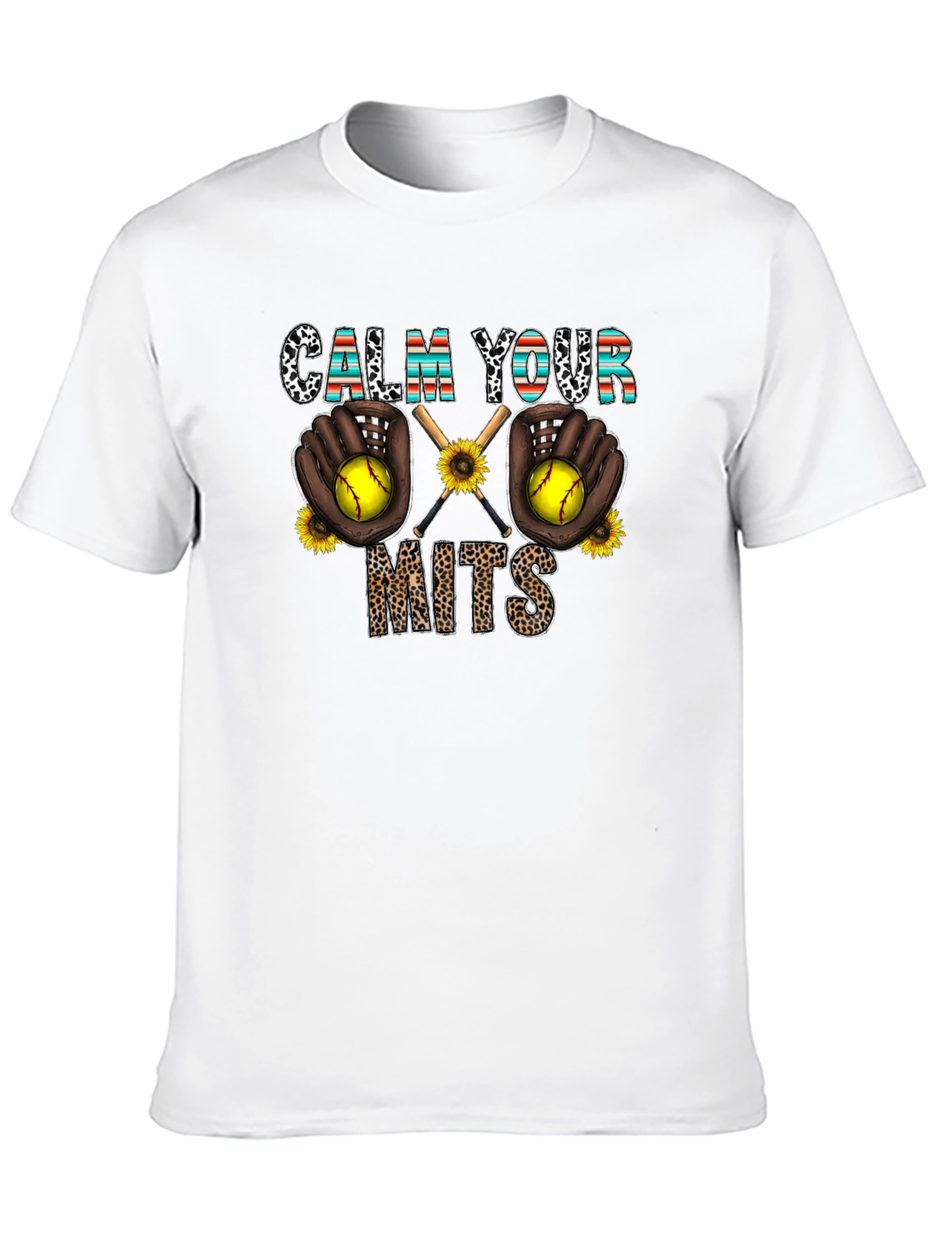 Calm Your Mits Softball Graphic Tee
