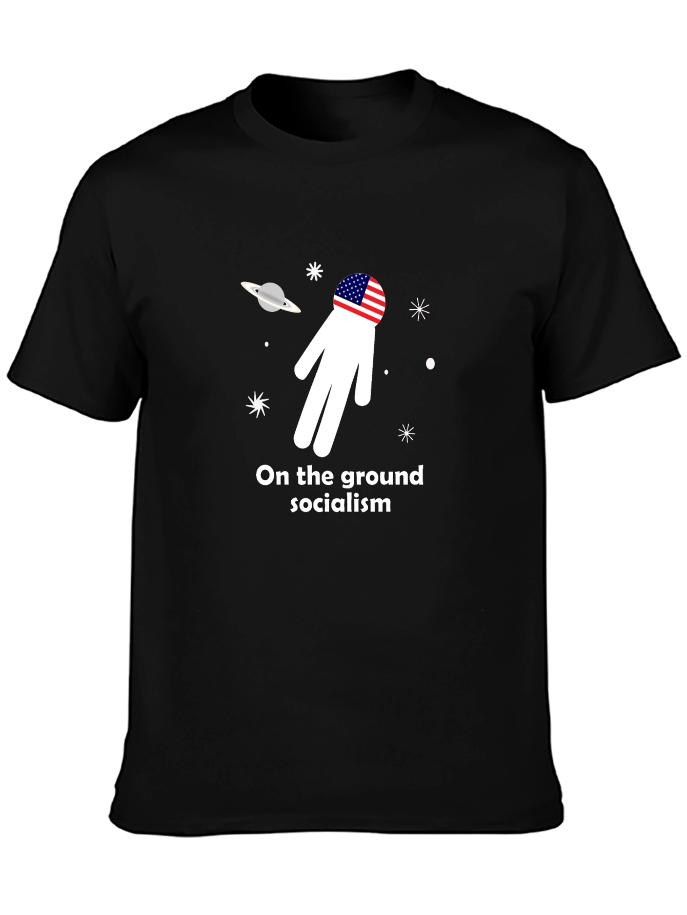 Space Exploration Anti-Socialism Graphic T-Shirt