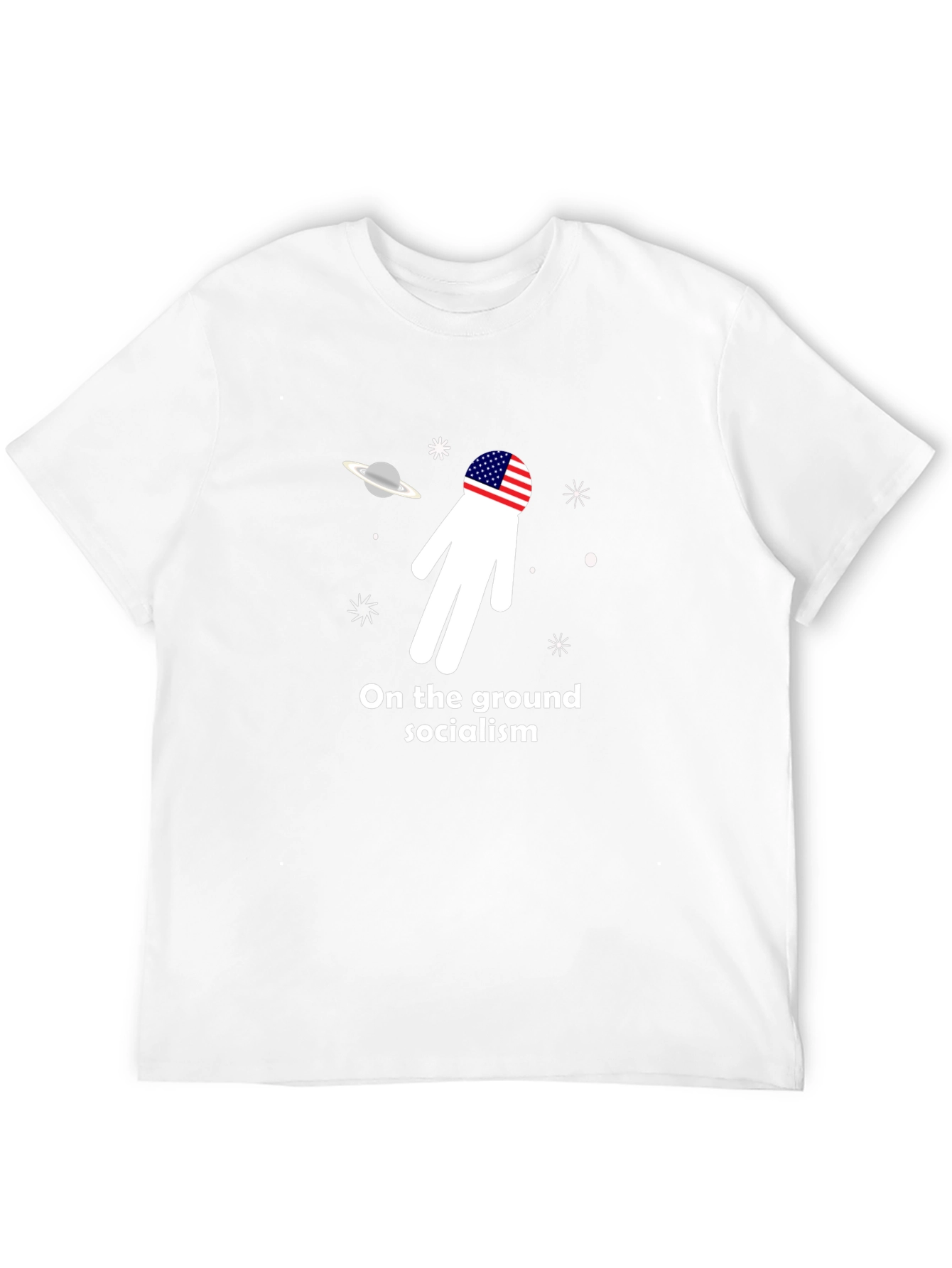 Space Exploration Anti-Socialism Graphic T-Shirt