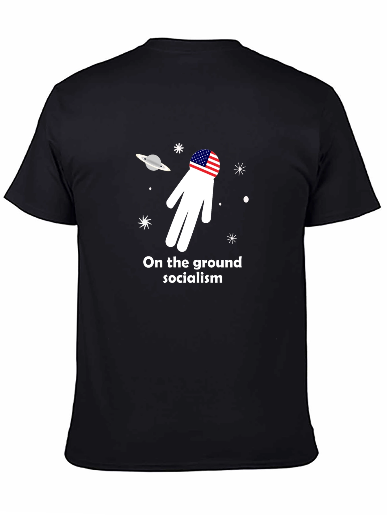 Space Exploration Anti-Socialism Graphic T-Shirt