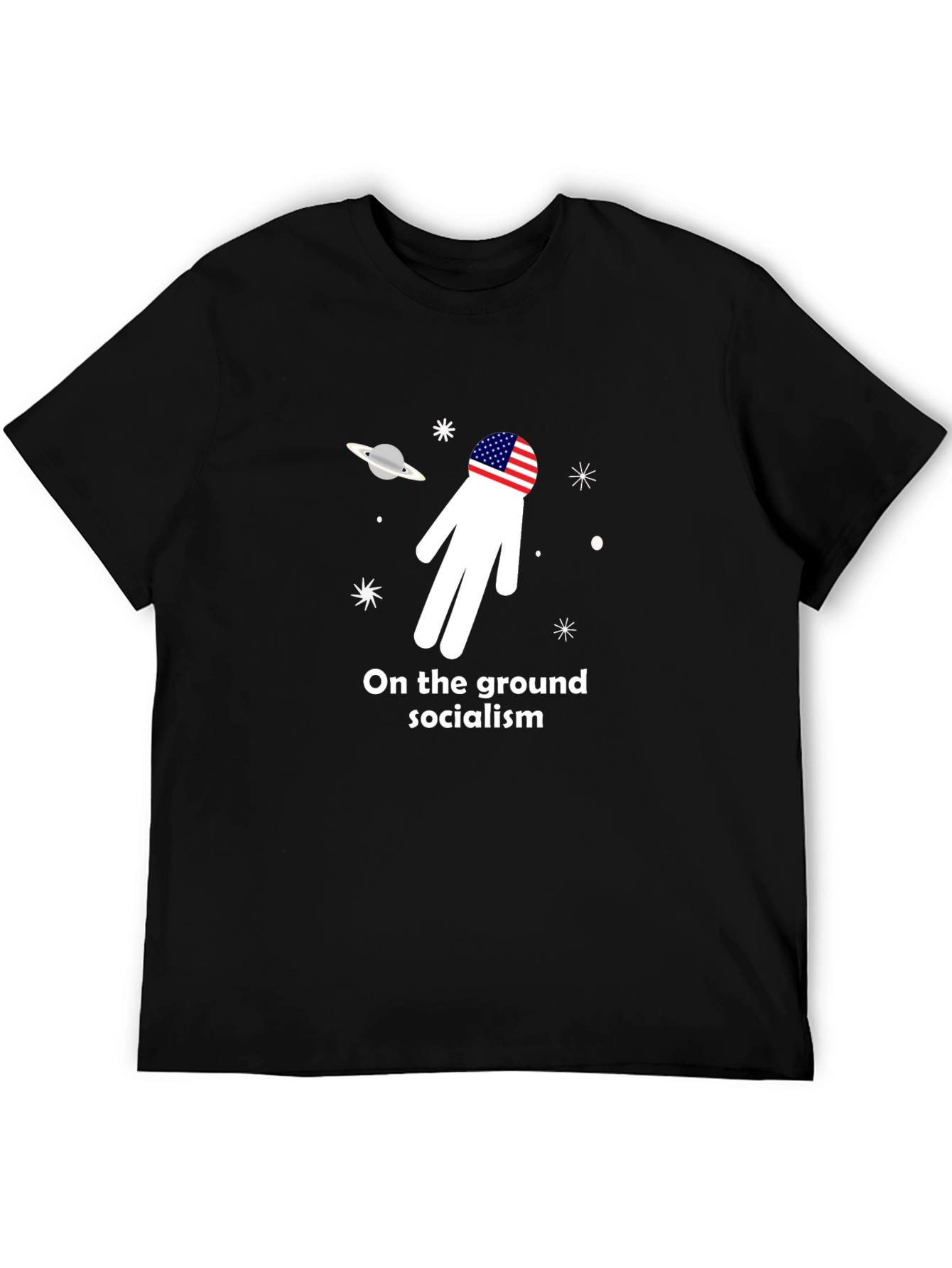 Space Exploration Anti-Socialism Graphic T-Shirt