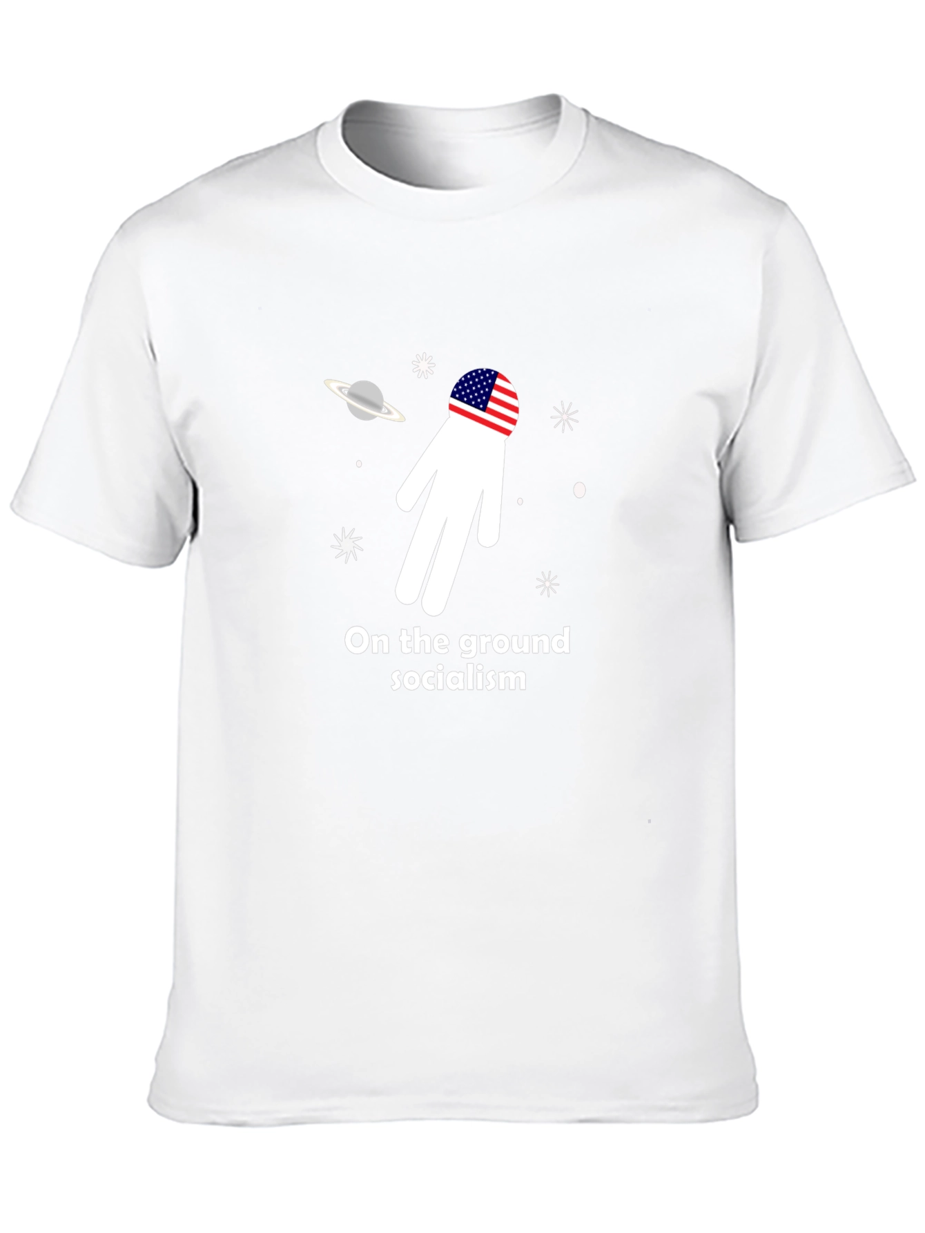 Space Exploration Anti-Socialism Graphic T-Shirt
