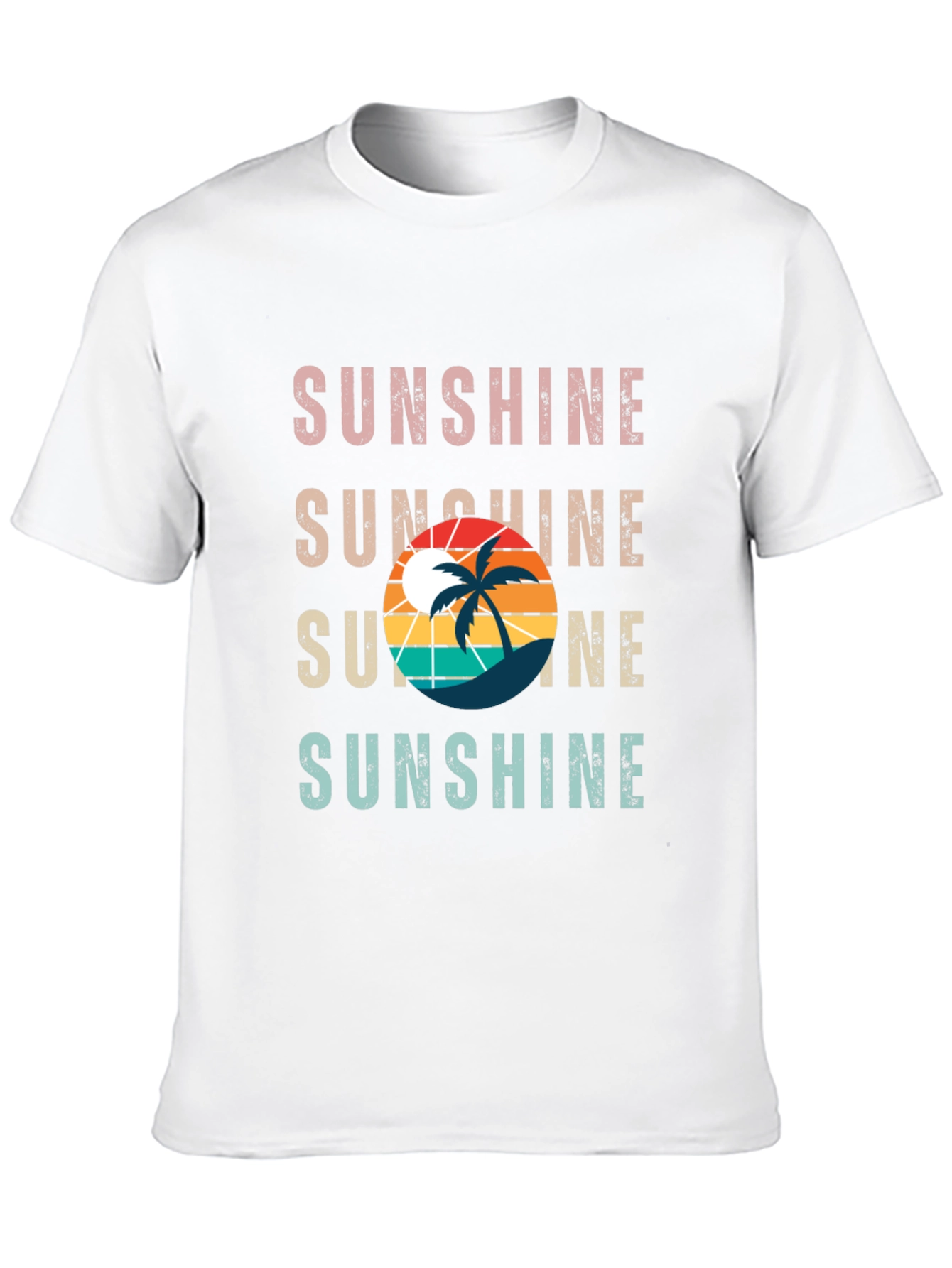 Sunshine Palm Graphic Tee - Retro Summer Vibes