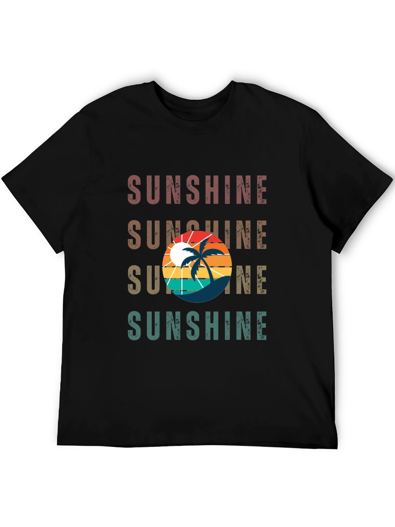 Sunshine Palm Graphic Tee - Retro Summer Vibes