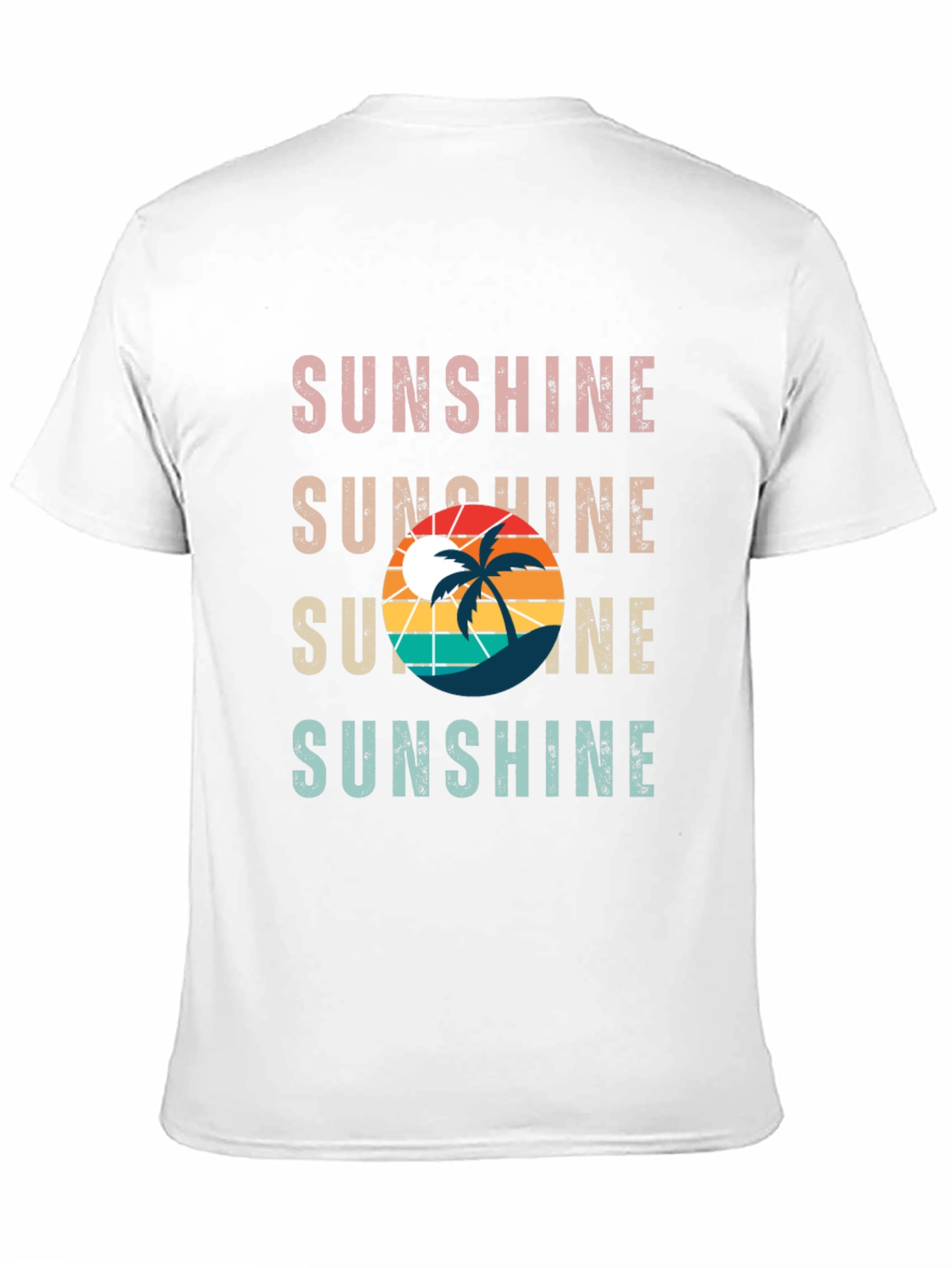 Sunshine Palm Graphic Tee - Retro Summer Vibes